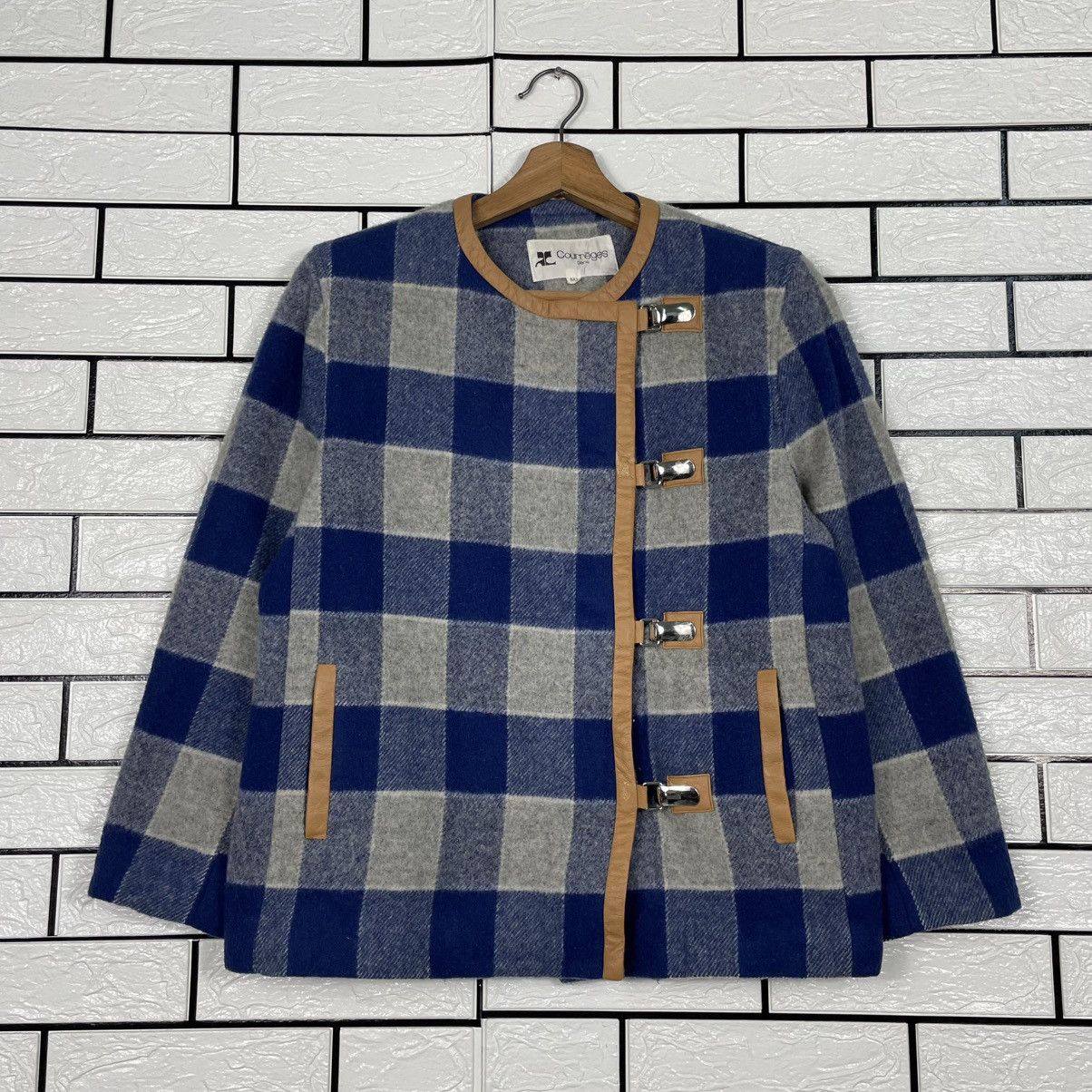 Courreges Courreges Paris Wool Tartan Jacket Size M / US 6-8 / IT 42-44 - 1 Thumbnail