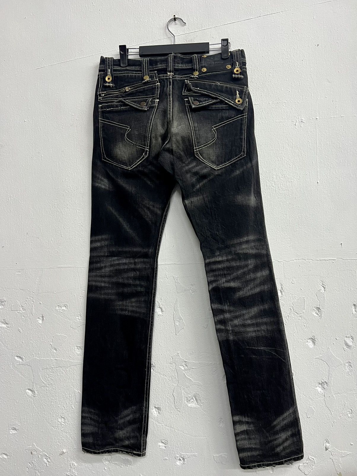 If Six Was Nine SEMANTIC DESIGN SMOKED BLACK DENIM Size US 32 / EU 48 - 16 Thumbnail