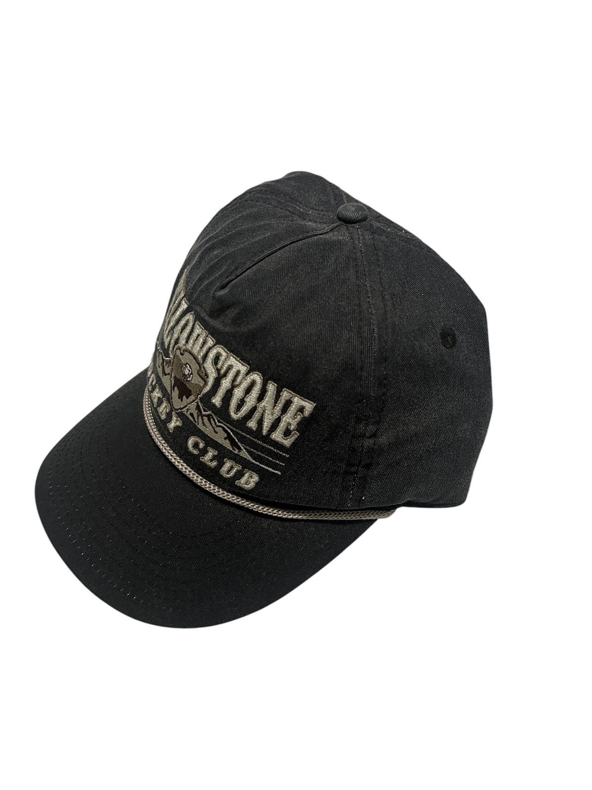 Vintage Vintage 90s Faded Black Yellow Stone Hockey Club SnapBack Size ONE SIZE - 2 Thumbnail