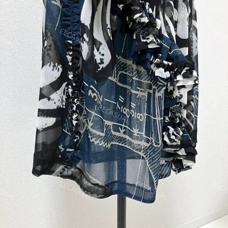 Comme des Garcons Comme Des Garcons size XS Ruffled Lace Irregular Skirt Size 24" / US 00 / IT 34 - 5 Thumbnail