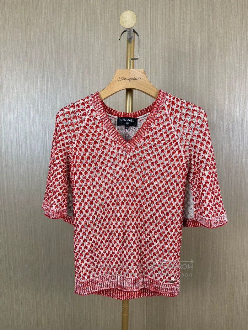 Chanel Chanel Shawl sleeve knitted short sleeve Size XS / US 0-2 / IT 36-38 - 1 Thumbnail