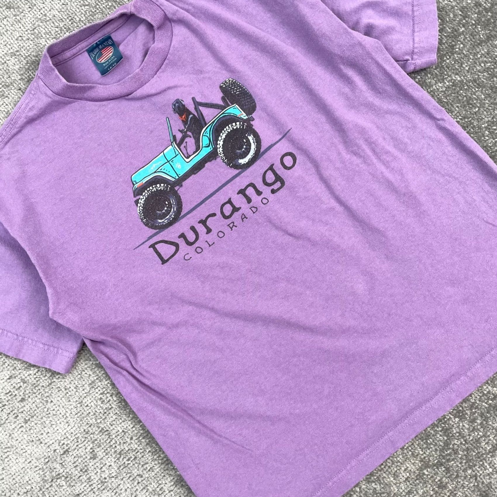 Durango VINTAGE 90s Purple Solid Short Sleeve T-Shirt S Mens Size US S / EU 44-46 / 1 - 7 Thumbnail