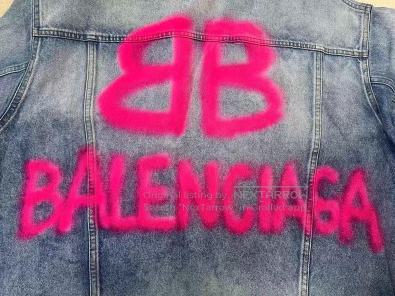 Balenciaga Balenciaga Spray Paint Effect Logo Printed Collar Single B Size US M / EU 48-50 / 2 - 3 Thumbnail