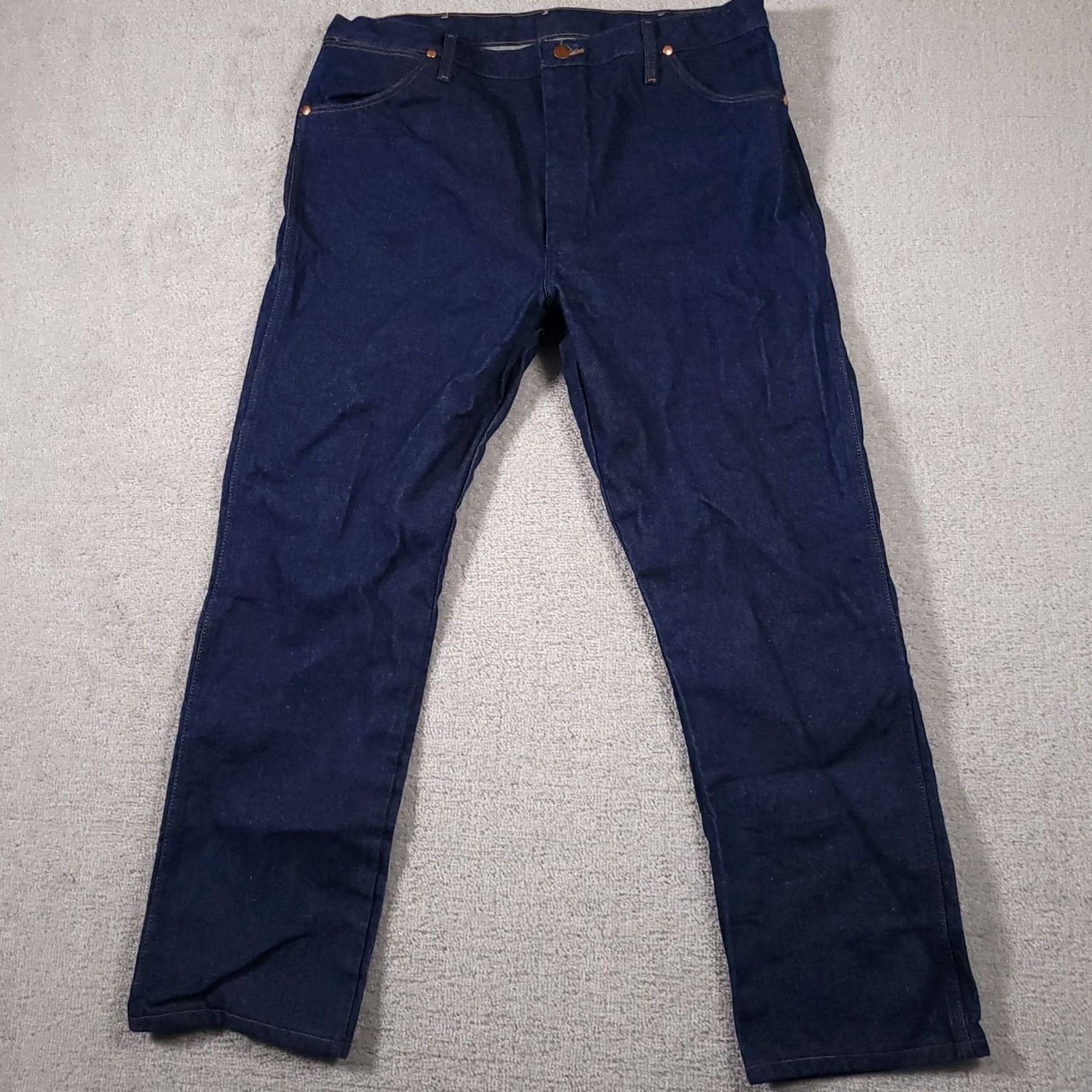 Wrangler Vtg Rigid Wrangler Cowboy Cut 13MWZ Original Fit Jeans Mens 40x30 Dark Wash - Used Condition Size US 40 / EU 56 - 2 Thumbnail