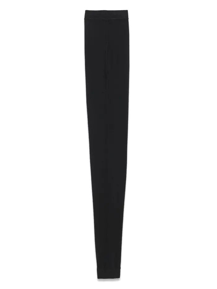 Saint Laurent Paris oc11z1125 765442 High-Waisted Leggings Cashmere in Black Size 36" / US 14 / IT 50 - 2 Thumbnail