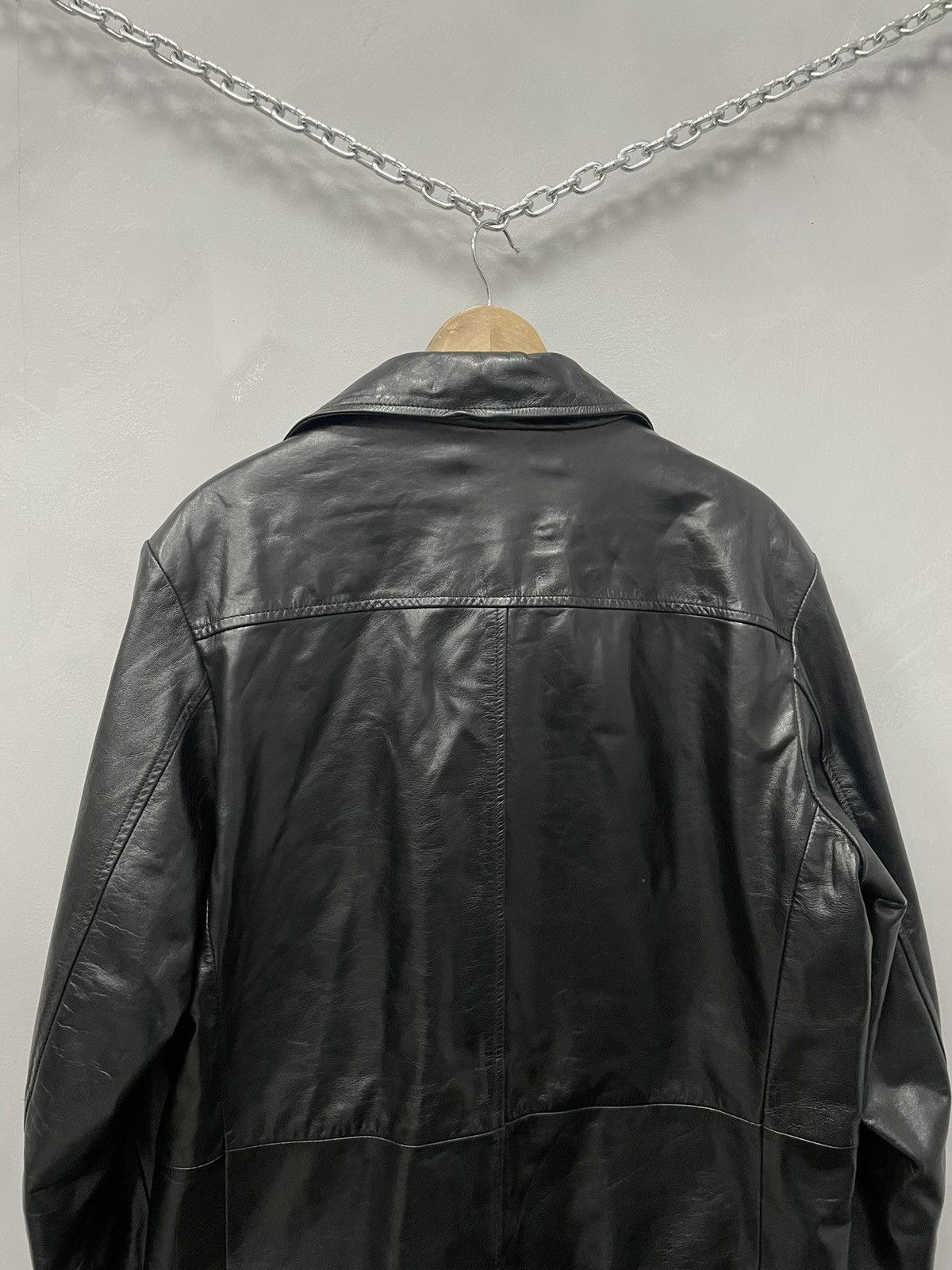 NFL AVANT GARDE LONG COAT 90s red skins leather jacket Size US M / EU 48-50 / 2 - 14 Thumbnail