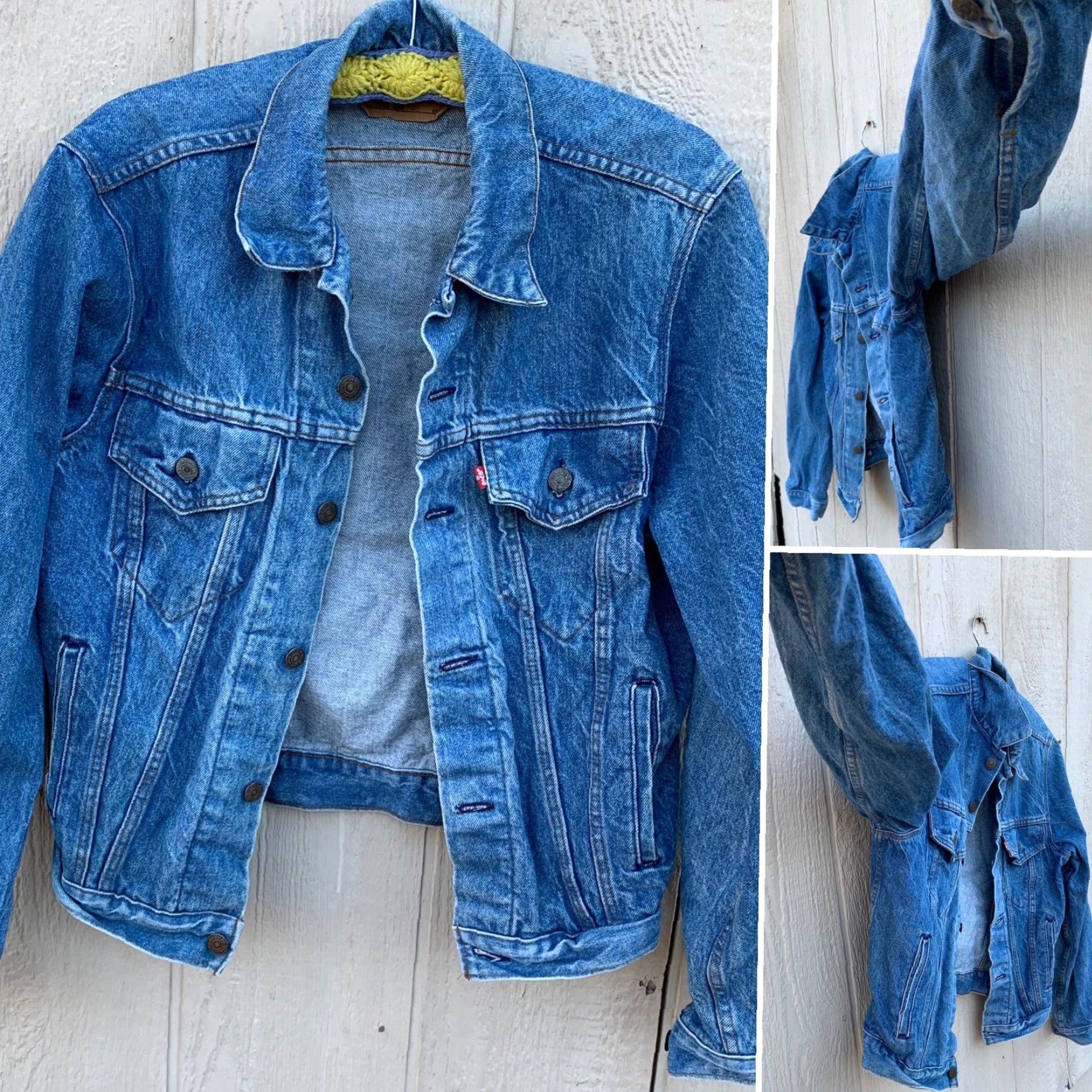Vintage VINTAGE Levis Denim Jacket Trucker Jean Jacket 71506 0214 Made in USA 44L Blue Men Jacket Western Rockabilly Trucker Workwear Casual Vintage Yes Size US 44 / EU 60 - 4 Thumbnail