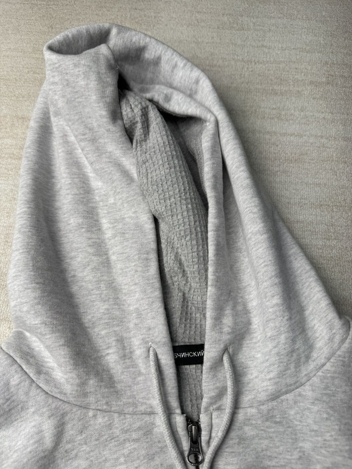 Gosha Rubchinskiy Waffle lined zip hoodie Size US L / EU 52-54 / 3 - 8 Thumbnail