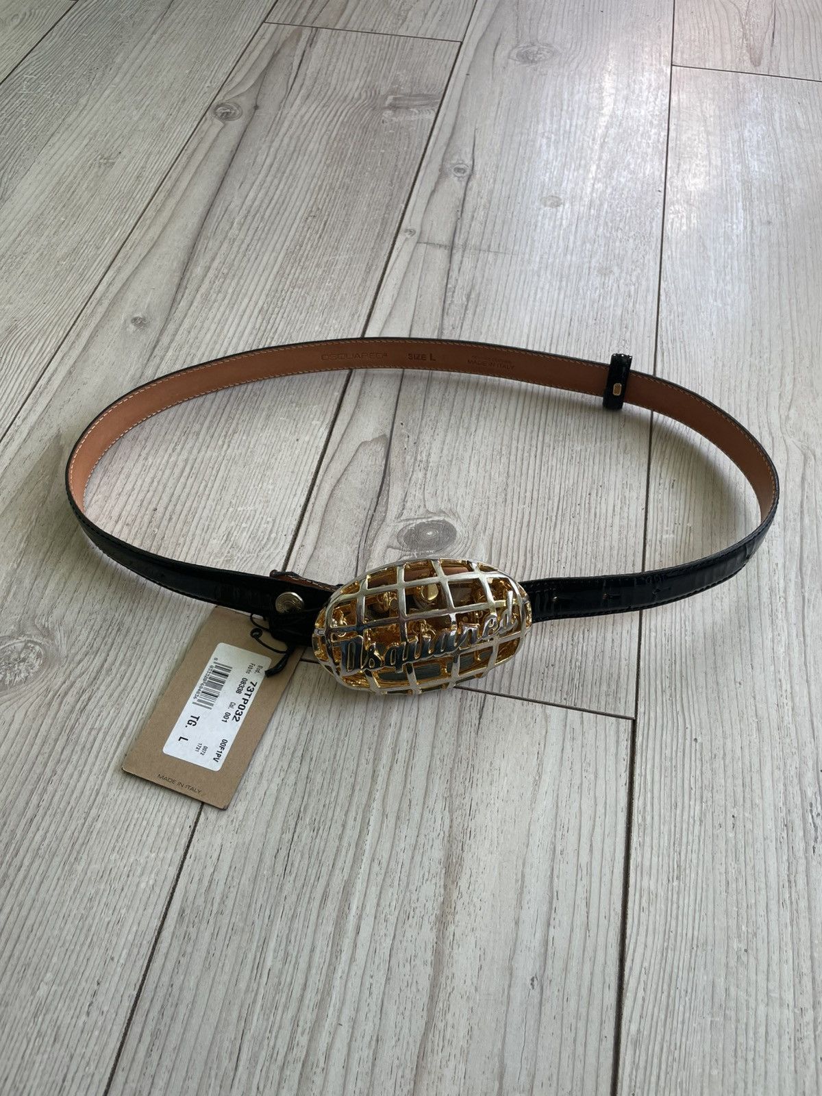 Dsquared2 × Vintage Dsquared Black Patent Leather Belt Size ONE SIZE - 1 Thumbnail