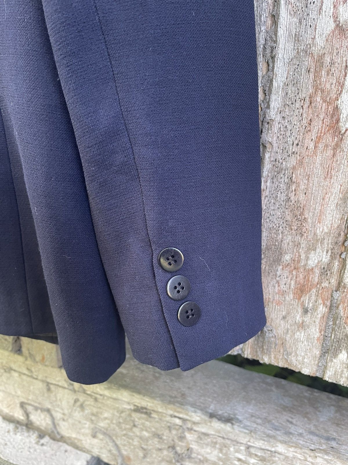 Designer Donna Karan Signature Navy Double-Breasted Blazer Size XS / US 0-2 / IT 36-38 - 17 Thumbnail