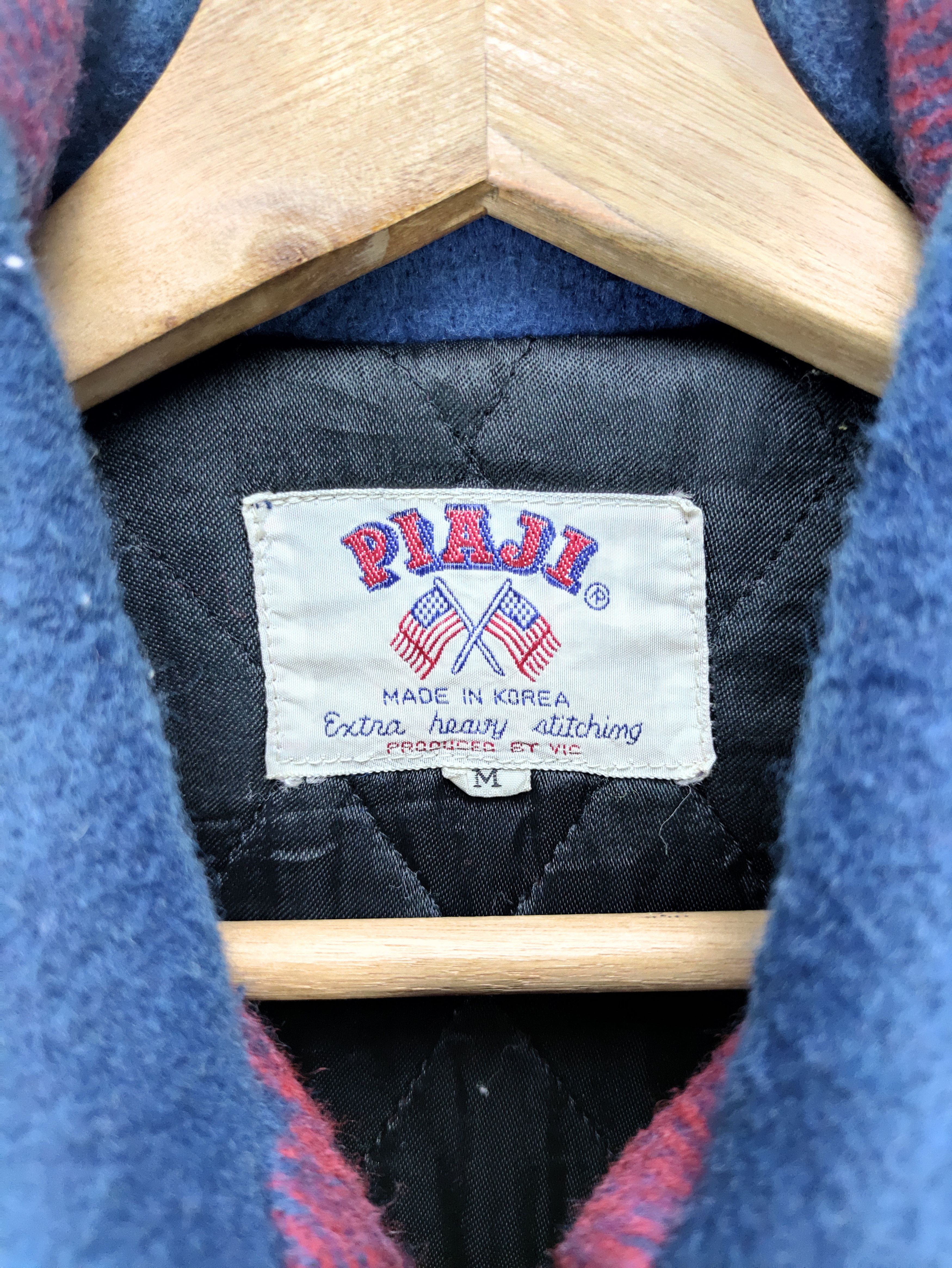 Japanese Brand Steals🔥Vintage Flannel Jacket Wool by Piaji Size US M / EU 48-50 / 2 - 3 Thumbnail