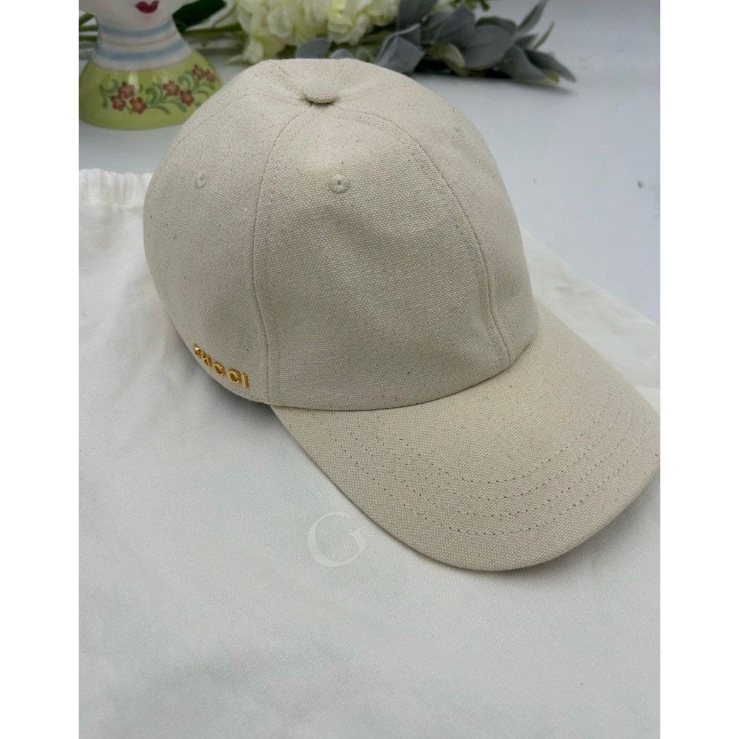 Gucci Unisex, Gucci, gold logo baseball cap size large Size ONE SIZE - 1 Thumbnail