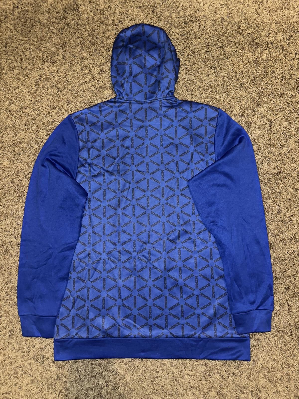 Nike Nike Men's Therma Blue Hexigon All Over Print Logo Fleece Hoodie Sample Size US M / EU 48-50 / 2 - 5 Thumbnail