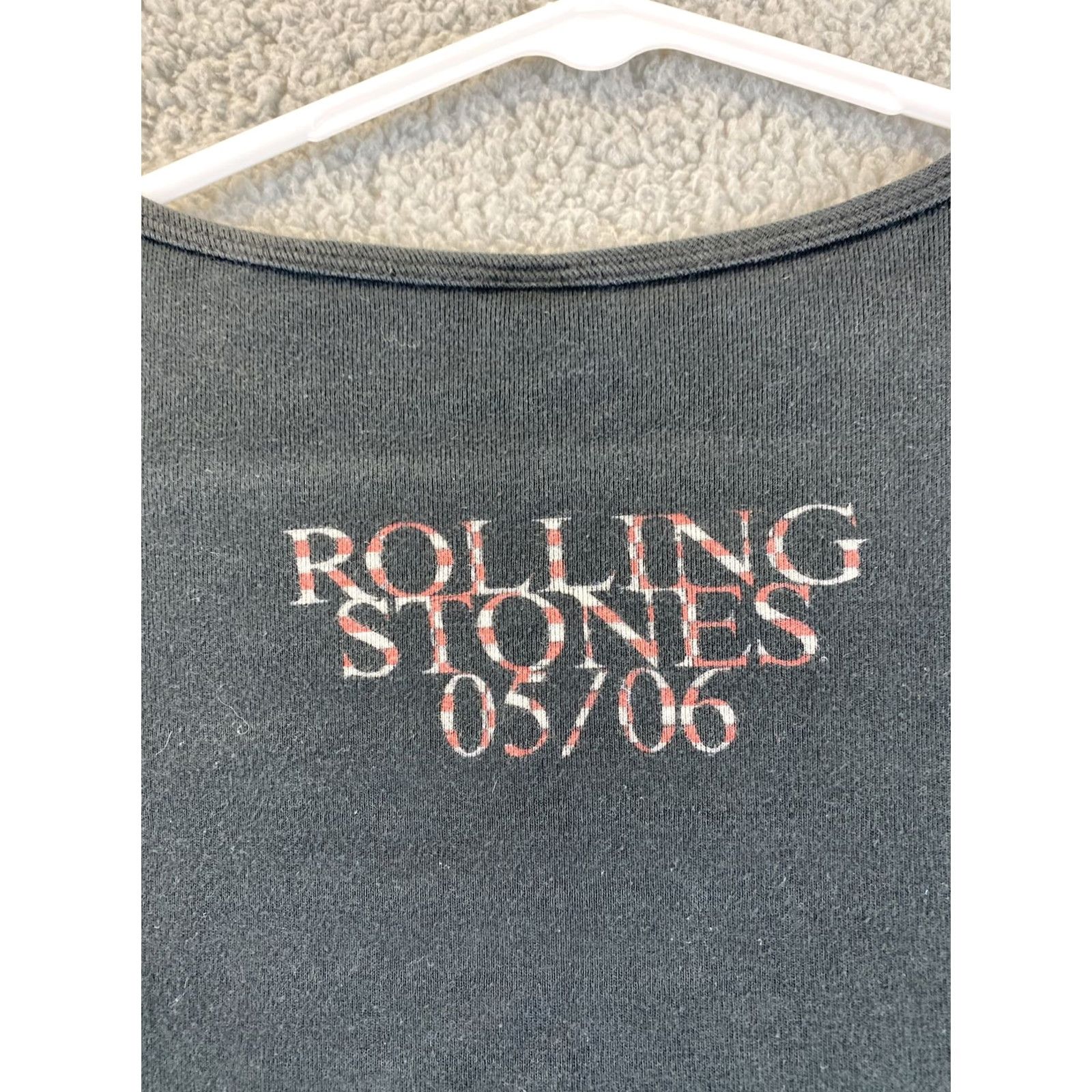 Vintage Motive Women's T-Shirt Long Sleeve Top Slim Fit Crew Neck Cotton XL Black Rolling Stones Basics Classic Shirt Size XL / US 12-14 / IT 48-50 - 7 Thumbnail