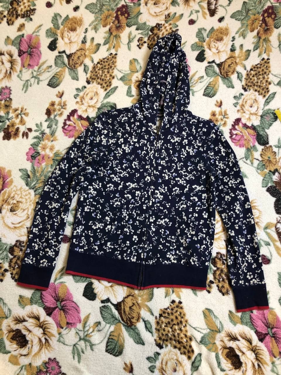Polo Ralph Lauren Kids Polo Ralph Lauren dark blue micro floral zip up hoodie Size US XS / EU 42 / 0 - 1 Thumbnail