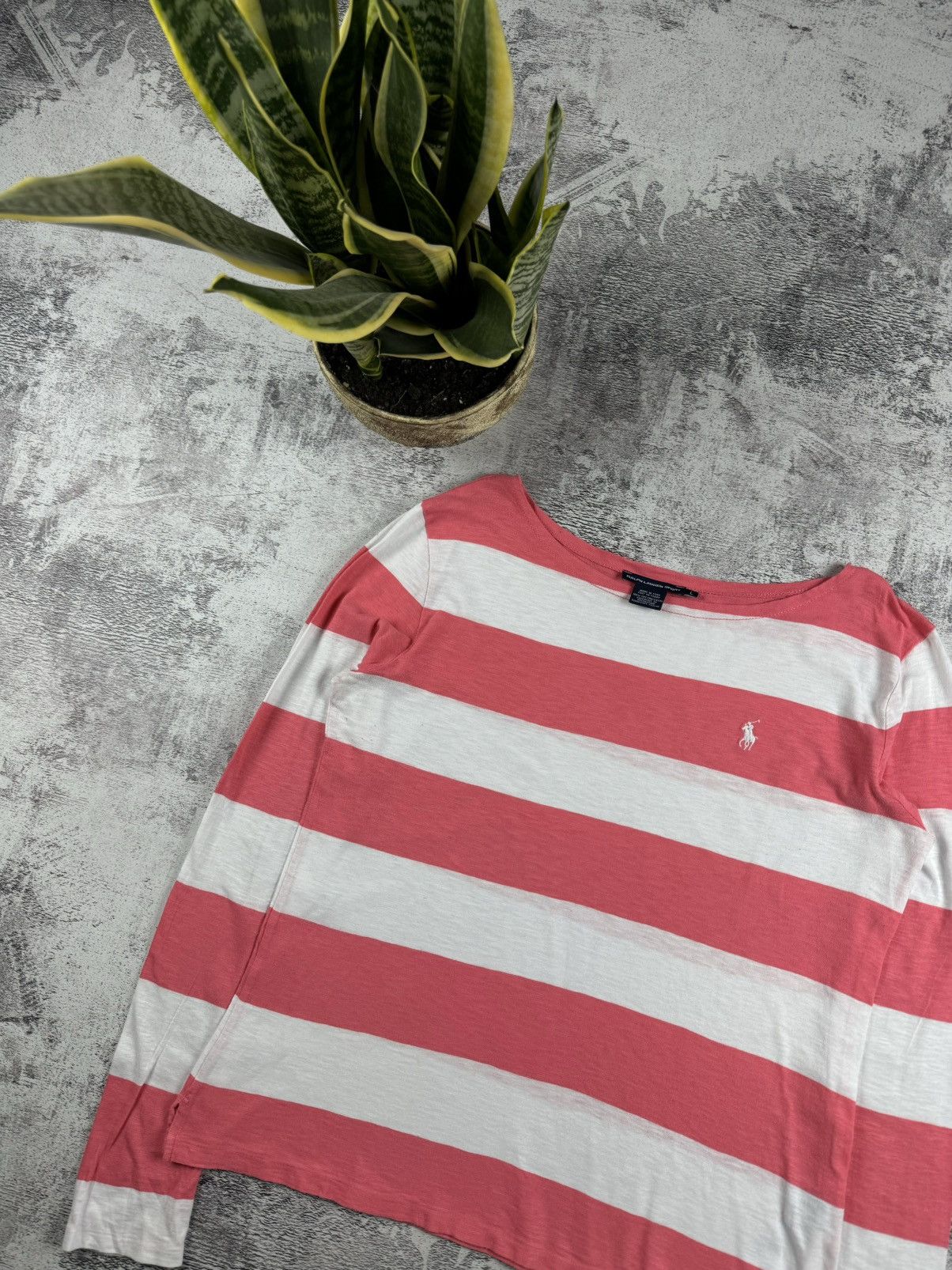 Ralph Lauren Sport Polo Ralph Sport White Striped Tunic Longsleeve T Shirt Top Size L / US 10 / IT 46 - 4 Thumbnail