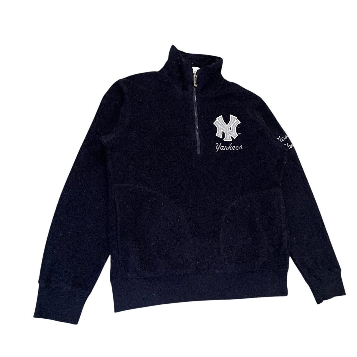New York Yankees Y2K Uniqlo New York Yankees Fleece Sweater Quarter Zip Size US L / EU 52-54 / 3 - 2 Thumbnail