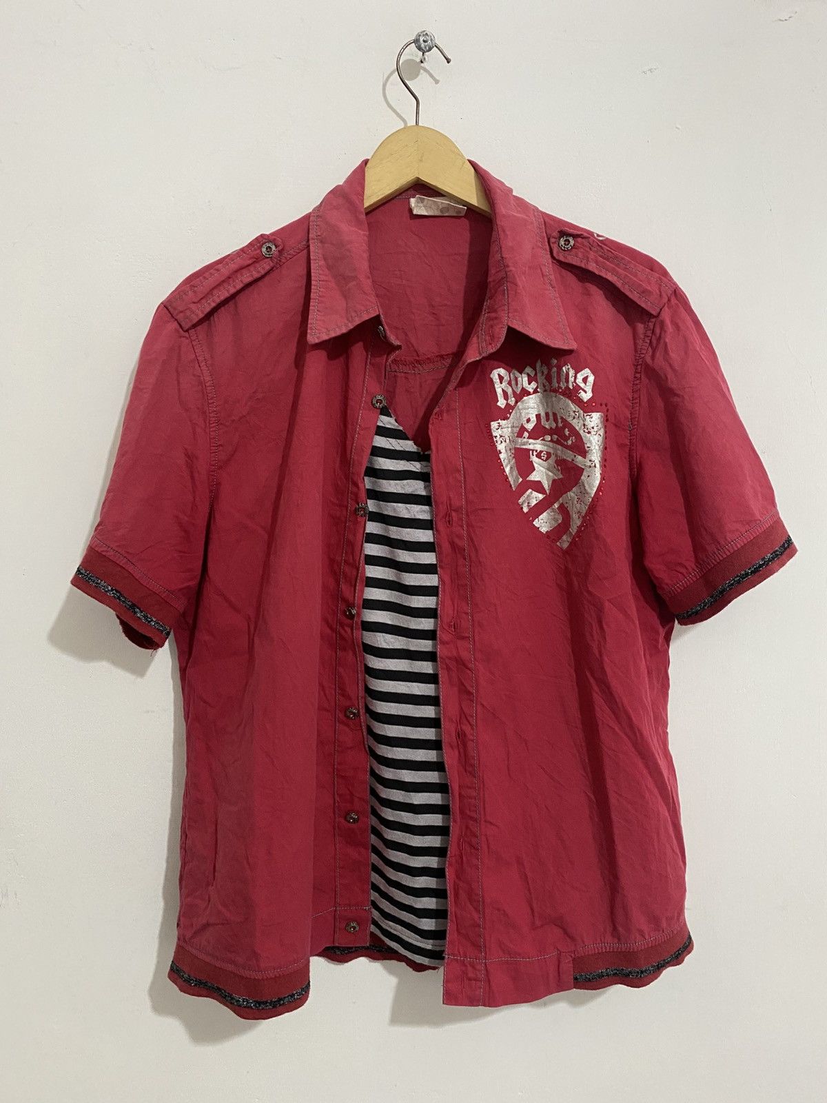 If Six Was Nine × Japanese Brand × Le Grande Bleu (L.G.B.) Aston design double layer button shirt japanese ifsixwasnine Size US M / EU 48-50 / 2 - 1 Thumbnail