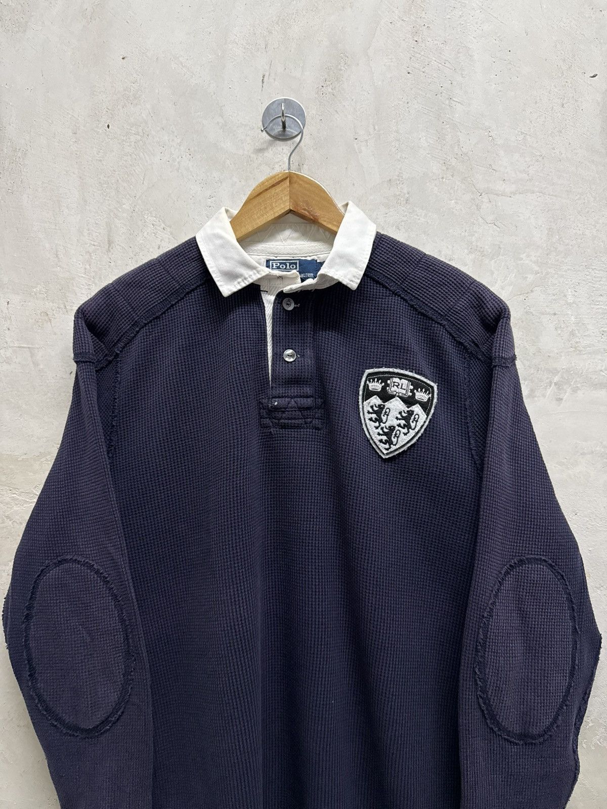 Polo Ralph Lauren Vintage Polo Ralph Lauren Rugby Waffle Size US L / EU 52-54 / 3 - 2 Thumbnail
