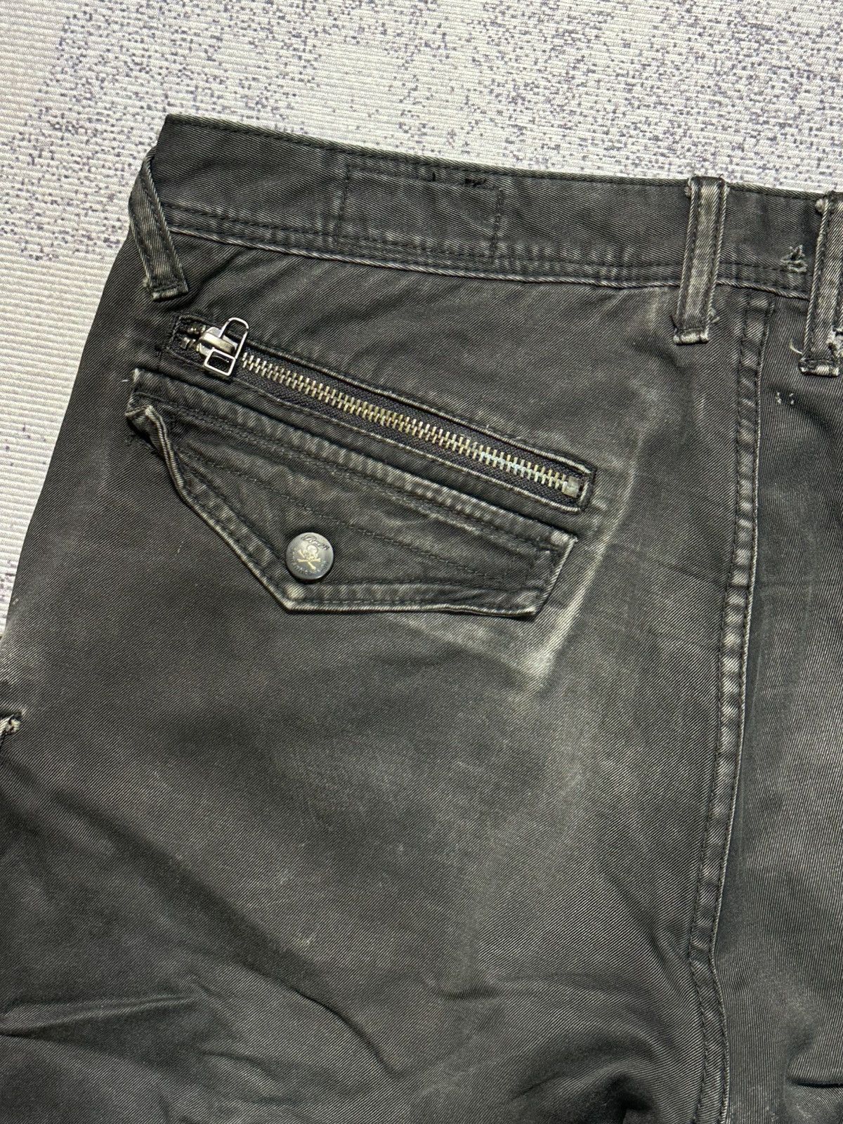 If Six Was Nine ROEN X Sematicdesign Black Rust Strech Bondage Denim Jeans Size US 32 / EU 48 - 18 Thumbnail