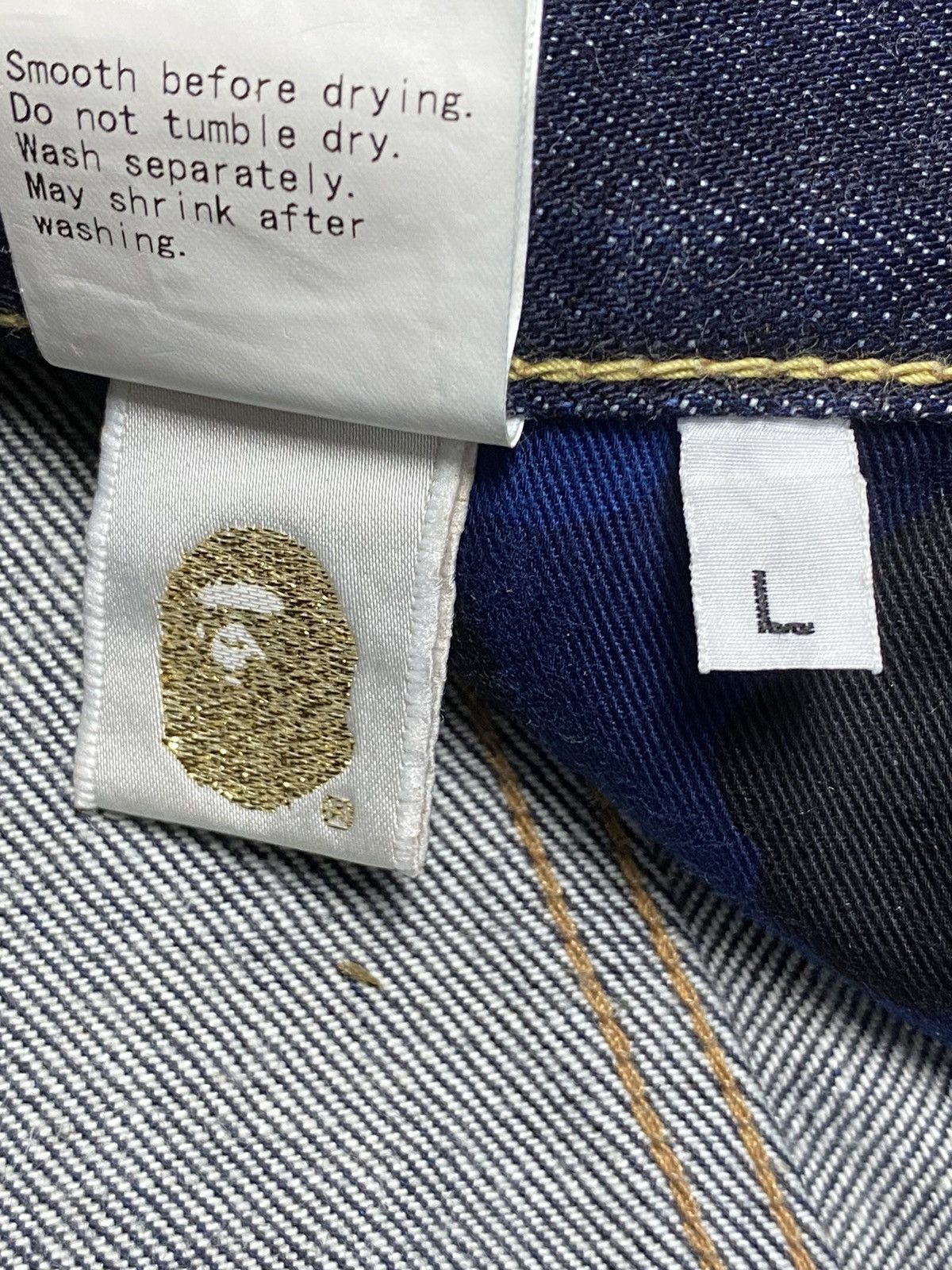 Bape Bapesta OG Classic 14oz Straight Relaxed Jeans W34 Size US 36 / EU 52 - 12 Thumbnail