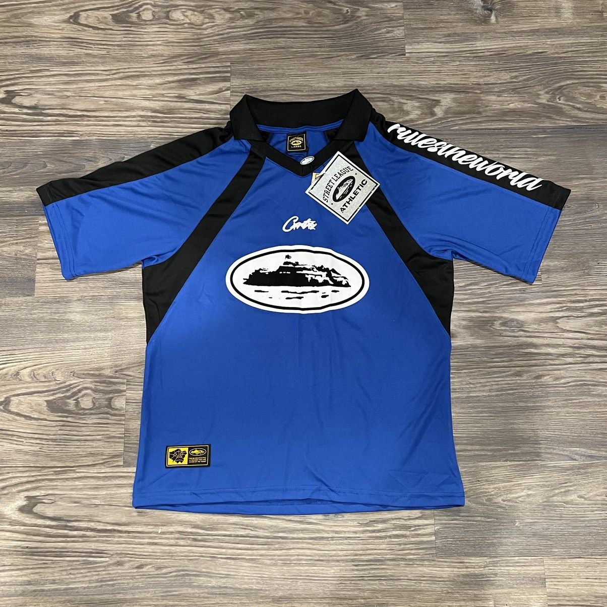 Corteiz Corteiz Alcatraz Football Jersey Blue | Grailed