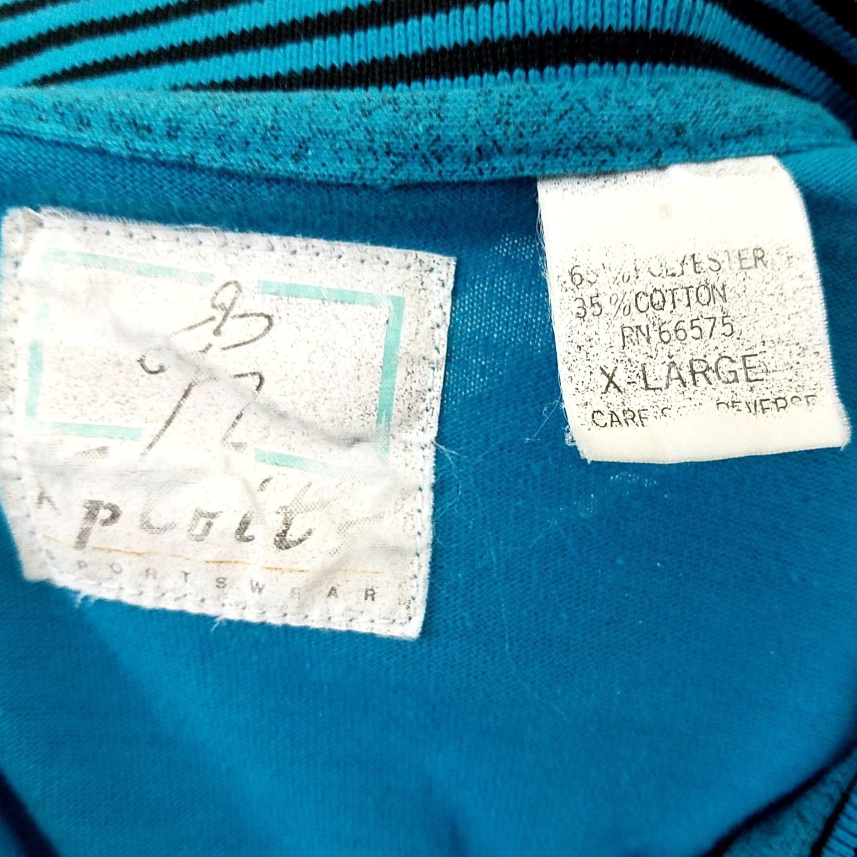 Vintage VINTAGE Xploits Sportswear Polo Shirt Mens XL Blue Teal 80s Streetwear Shirt Mens XL Polo Size US XL / EU 56 / 4 - 6 Thumbnail