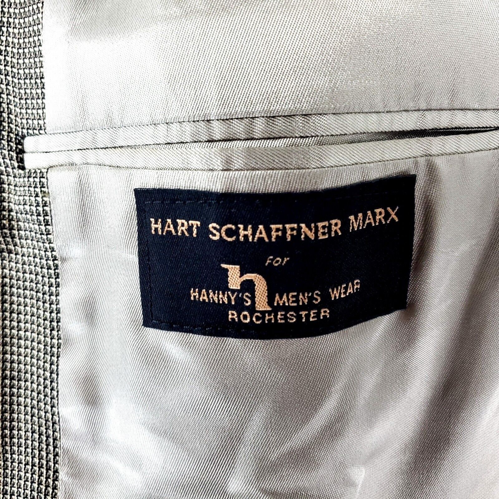 Hart Schaffner Marx Hart Schaffner Marx Wool 2 Button Sport Coat 42R Nailshead G Size 42R - 7 Thumbnail