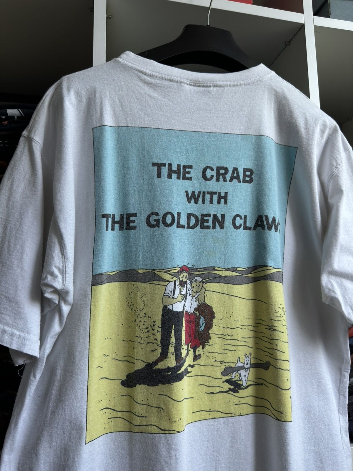 Vintage Vintage 90s 🦀 The Adventures of Tin Tin The Crab Tee Size US L / EU 52-54 / 3 - 4 Thumbnail