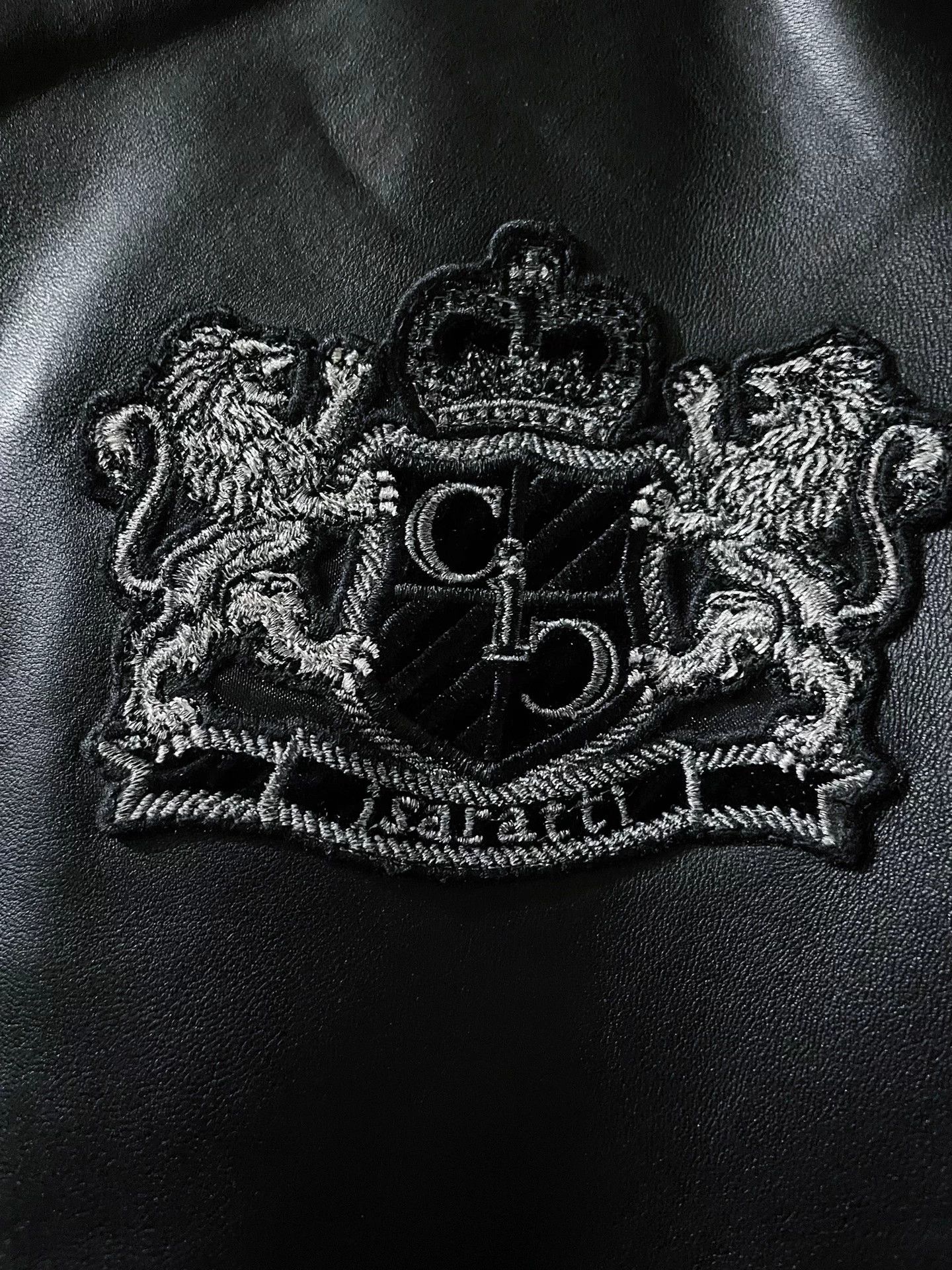 Other isaratti knit embroidery crown leather jacket Size US L / EU 52-54 / 3 - 4 Thumbnail