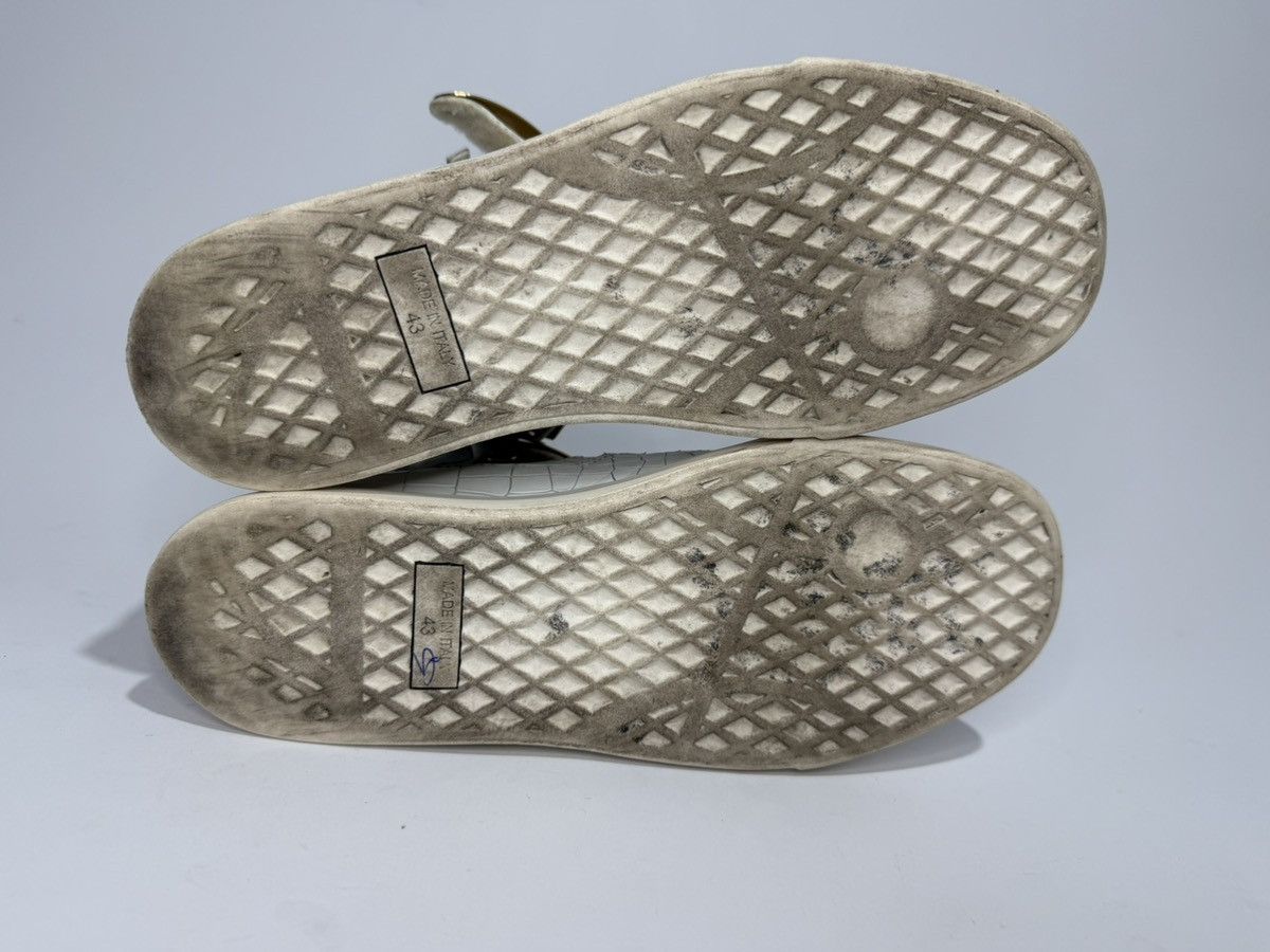 Giuseppe Zanotti Giuseppe Zanotti White Croc Embossed Leather London Sneakers Size US 10 / EU 43 - 6 Thumbnail