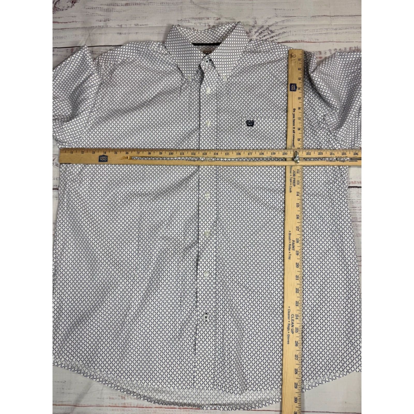 Vintage Cinch Mens Western Shirt Sz L White Purple Dots Cotton Button-Up Long Sleeve Cardigan? (No, avoid added info). Size US L / EU 52-54 / 3 - 2 Thumbnail