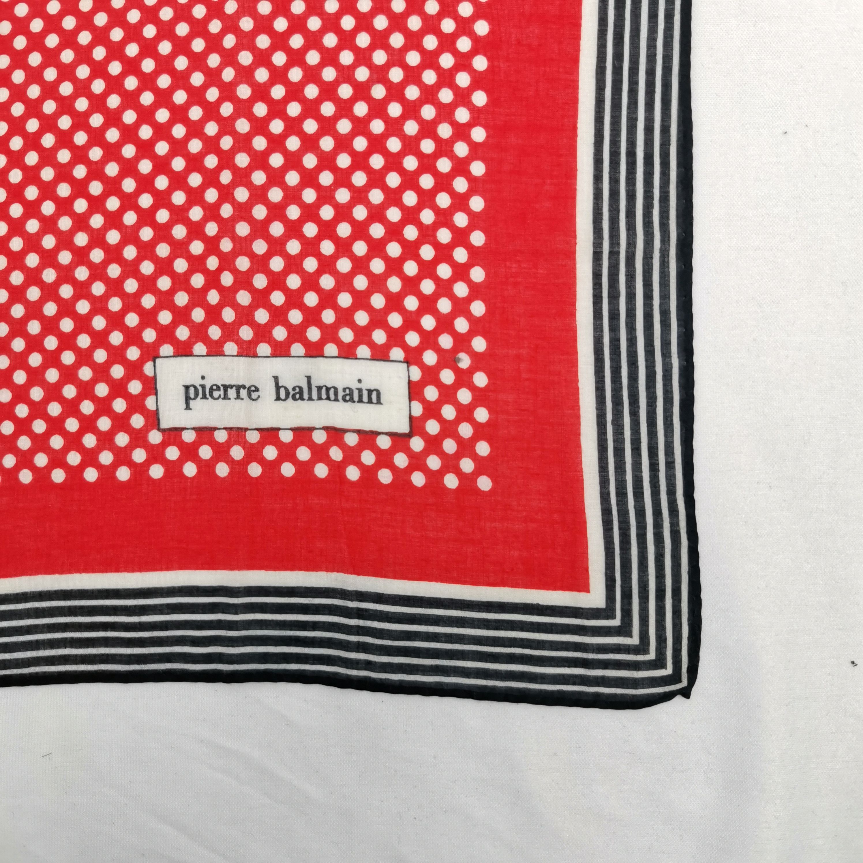 Japanese Brand Vintage Pierre Balmain Handkerchief Neckerchief Bandana Size ONE SIZE - 3 Thumbnail