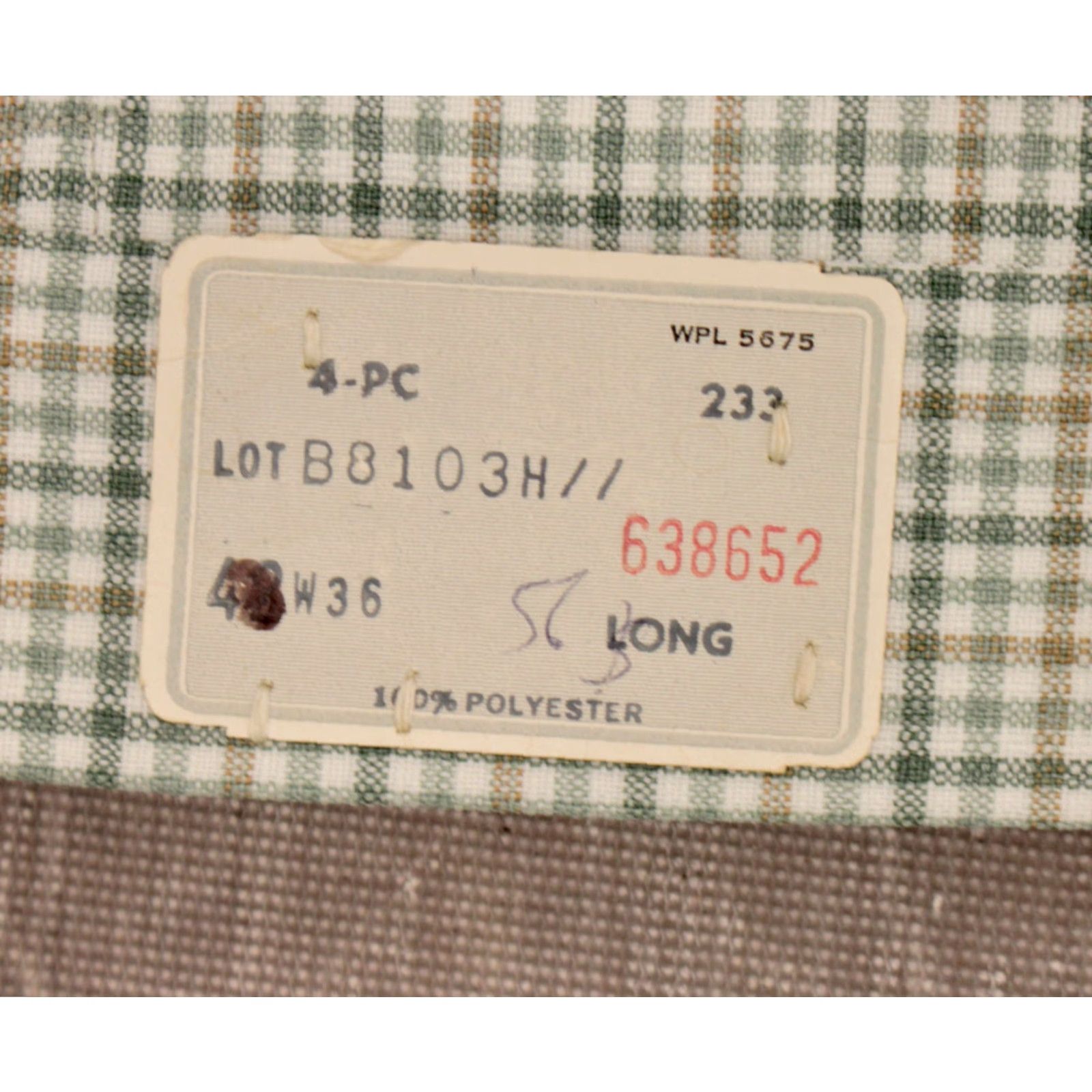 Vintage VINTAGE Men's NOS VTG 1970s White & Green Plaid Golf Pants Sz 36x37.5 70s Polyester Green 36 49" Inseam Golf Mens Size US 36 / EU 52 - 4 Thumbnail
