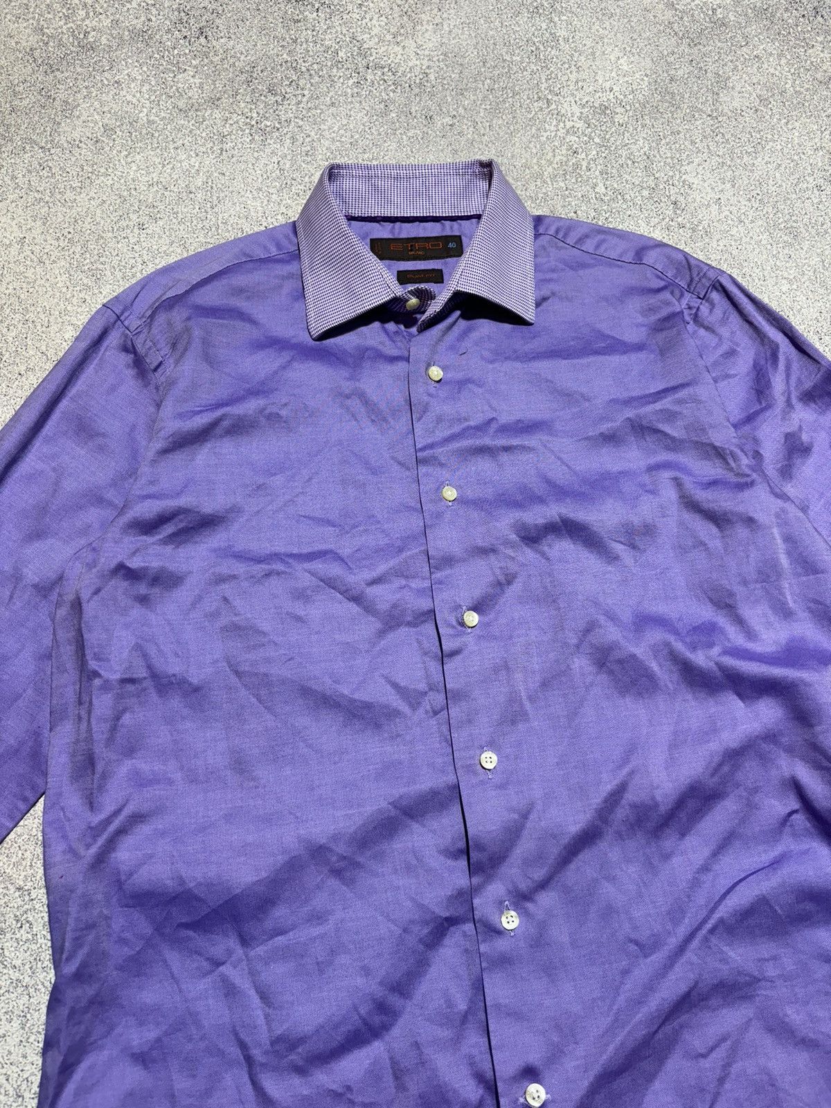 Etro Etro Milano Shirt Slim Fit Purple size M Size US M / EU 48-50 / 2 - 5 Thumbnail
