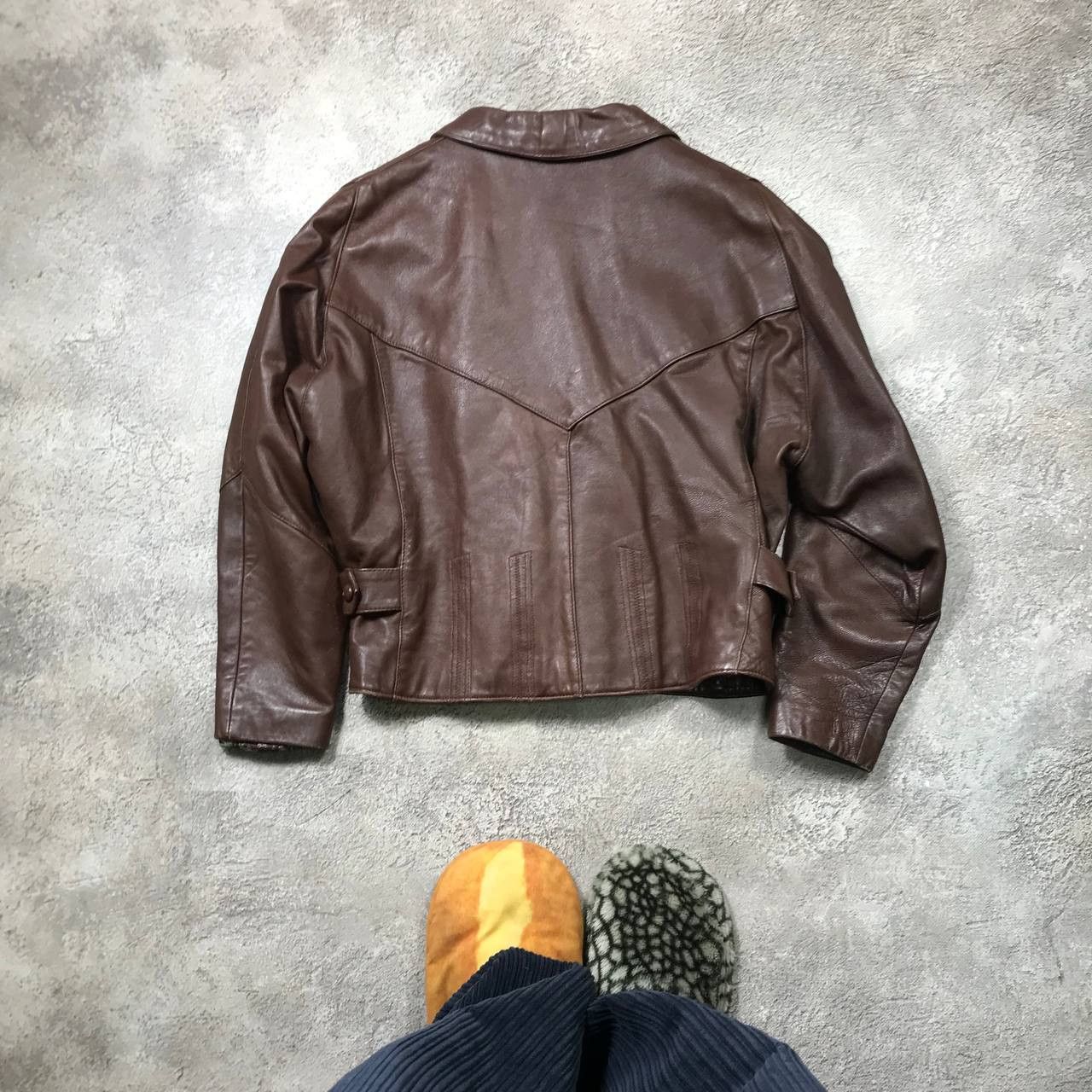 Vintage Vintage Y2K Brown Leather Jacket Streetwear Grunge 90s M Size M / US 6-8 / IT 42-44 - 6 Thumbnail