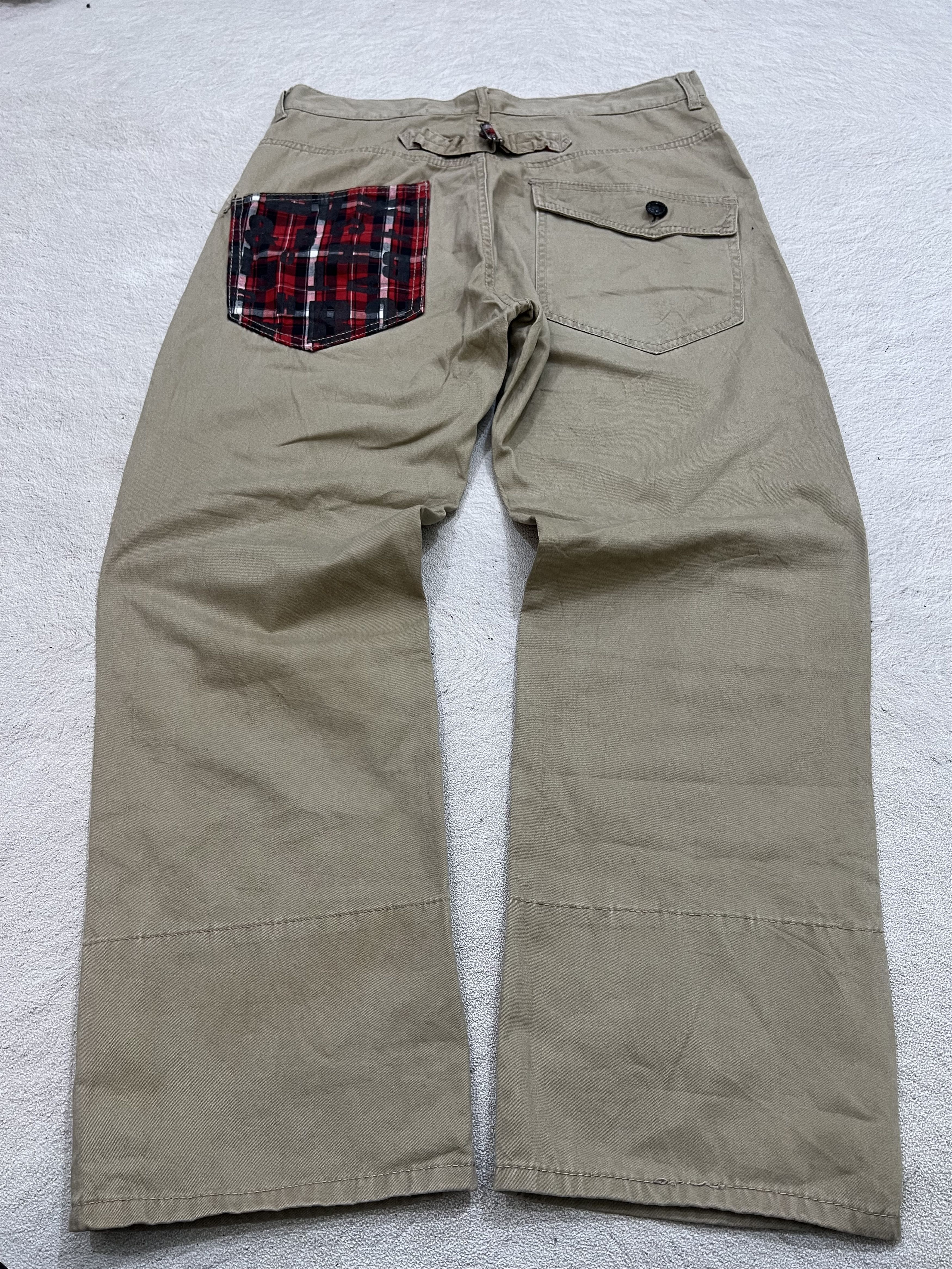 Japanese Brand 2000s Hysteric Cdg Buckle Poem Plaid Baggy Y2k Lgb Ifsix Size US 33 - 2 Thumbnail
