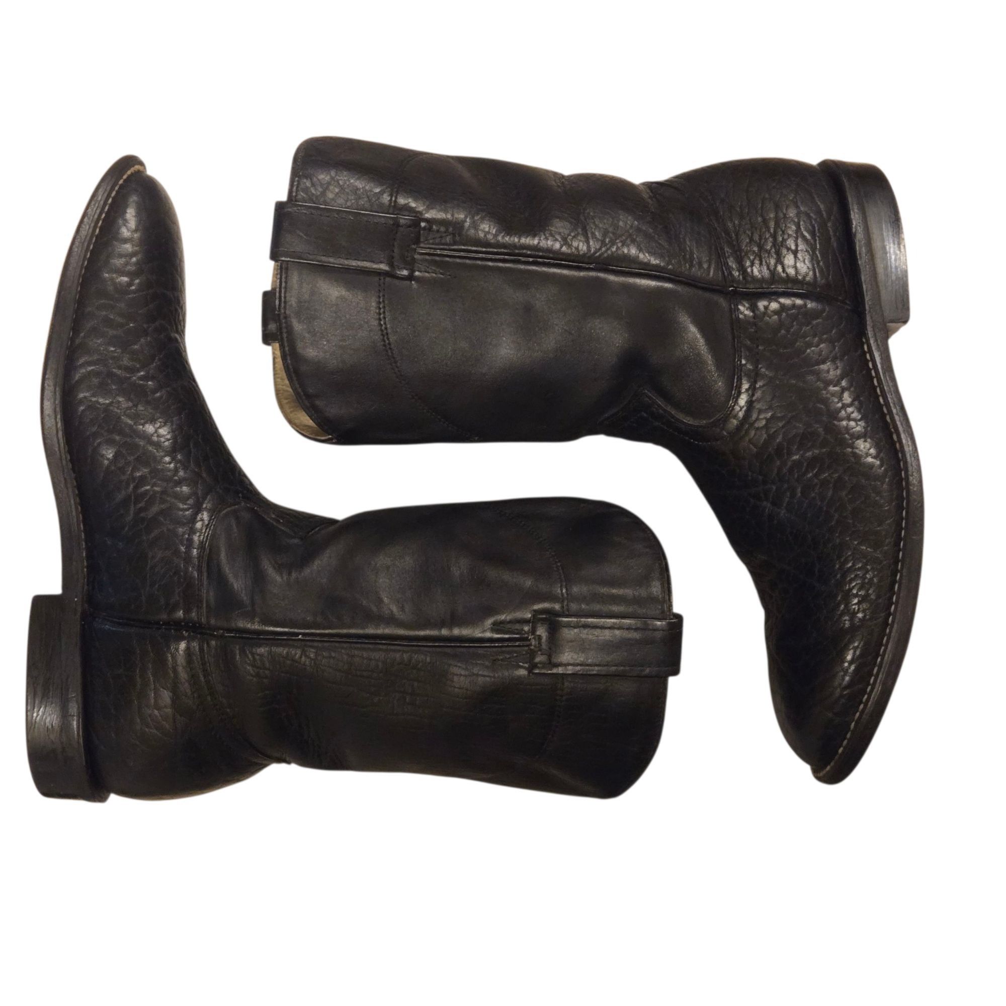 Other Cowtown Cowboy Boots Black Leather Mens 8 D Vintage Western Size US 8 / EU 41 - 11 Thumbnail