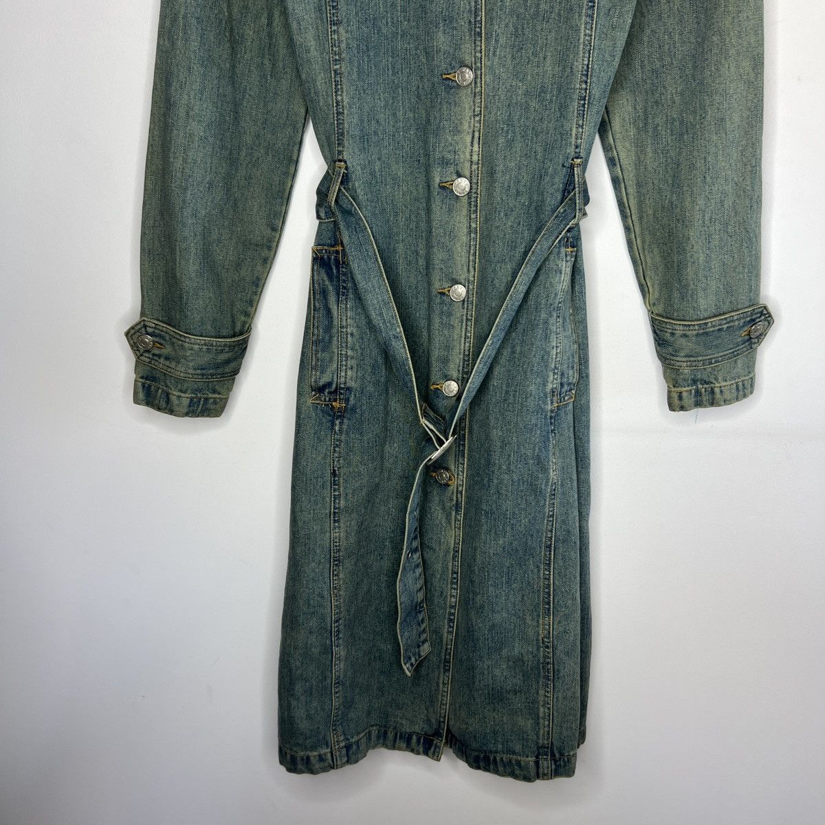 Japanese Brand × Vintage Reconstructed Denim Coat 2000s Grunge Darkfashion y2k opium Size S / US 4 / IT 40 - 6 Thumbnail