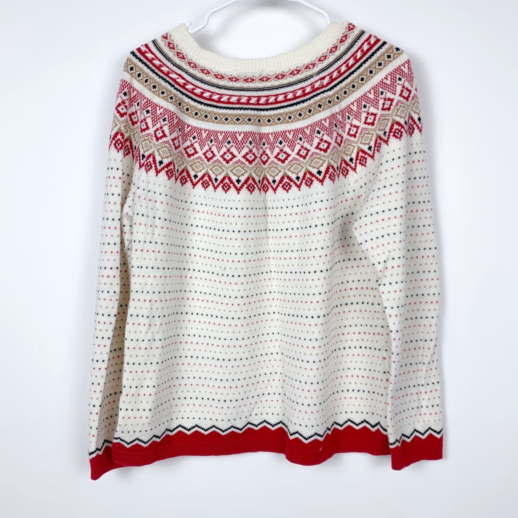 Talbots Talbots Sweater Multicolor Fair Isle Wool Blend Long Sleeve Round Neck Size L Womens Pullover Size L / US 10 / IT 46 - 8 Thumbnail