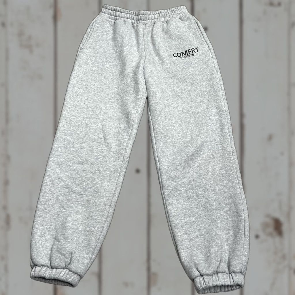 Vintage Comfrt Sweatpants Adult Medium Gray Inseam 29” Jogger Pants Fleece Lined Elastic Waist Pockets Size 32" / US 10 / IT 46 - 1 Thumbnail