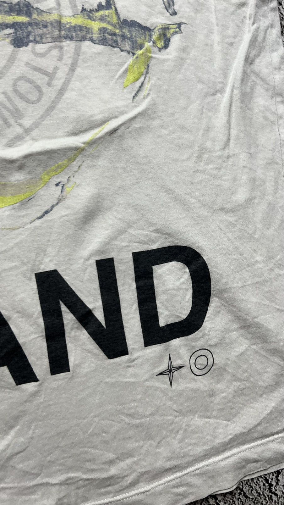 Stone Island Ss/21 Stone Island Massimo Osti “marble three” trashed tee Size US S / EU 44-46 / 1 - 12 Thumbnail