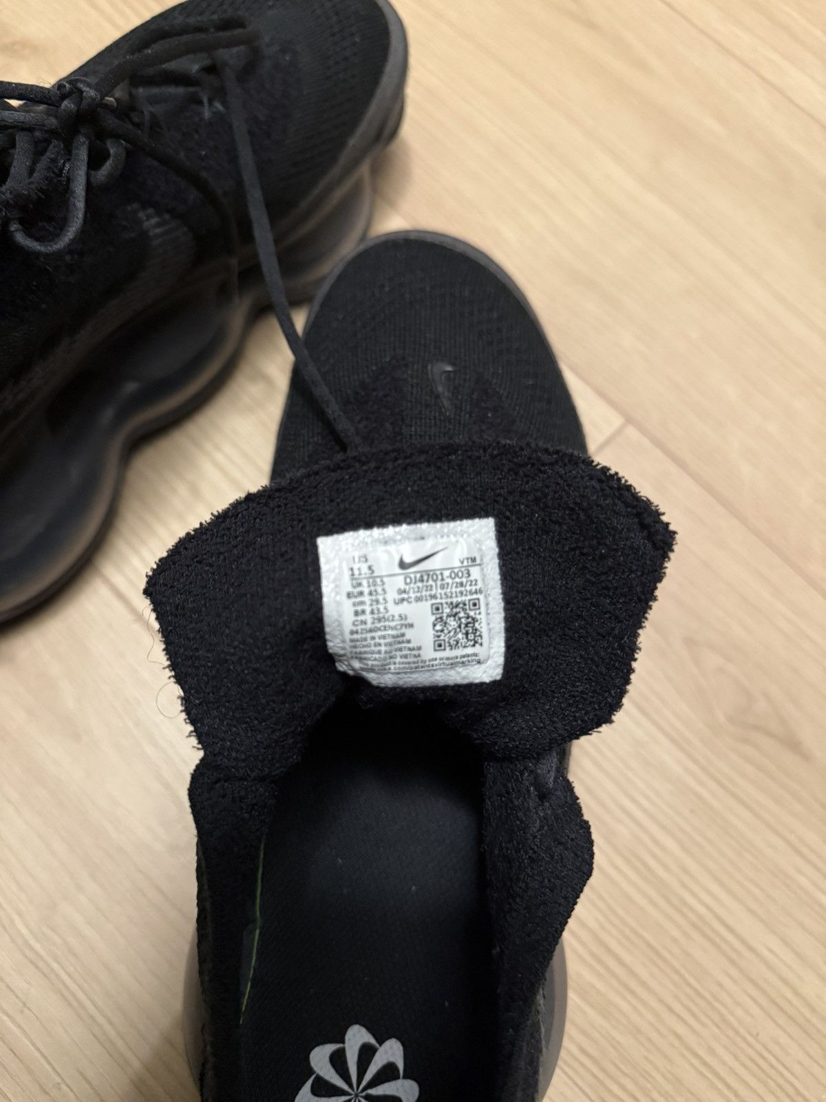Nike Nike Air Max Scorpion “Triple Black” Size US 11.5 / EU 44-45 - 6 Thumbnail