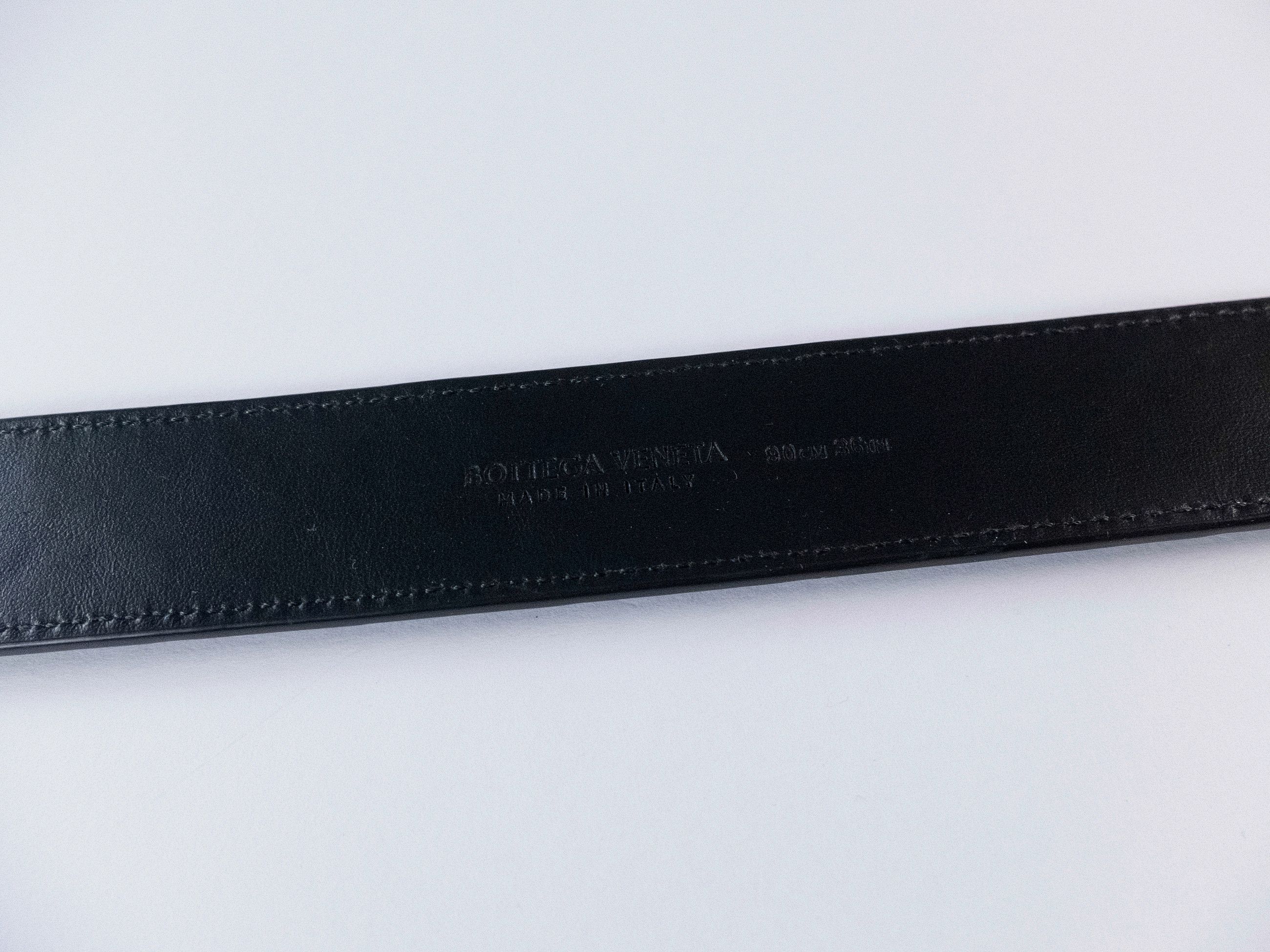 Bottega Veneta BOTTEGA VENETA green intrecciato double wrap leather belt 90 Size 34 - 6 Thumbnail
