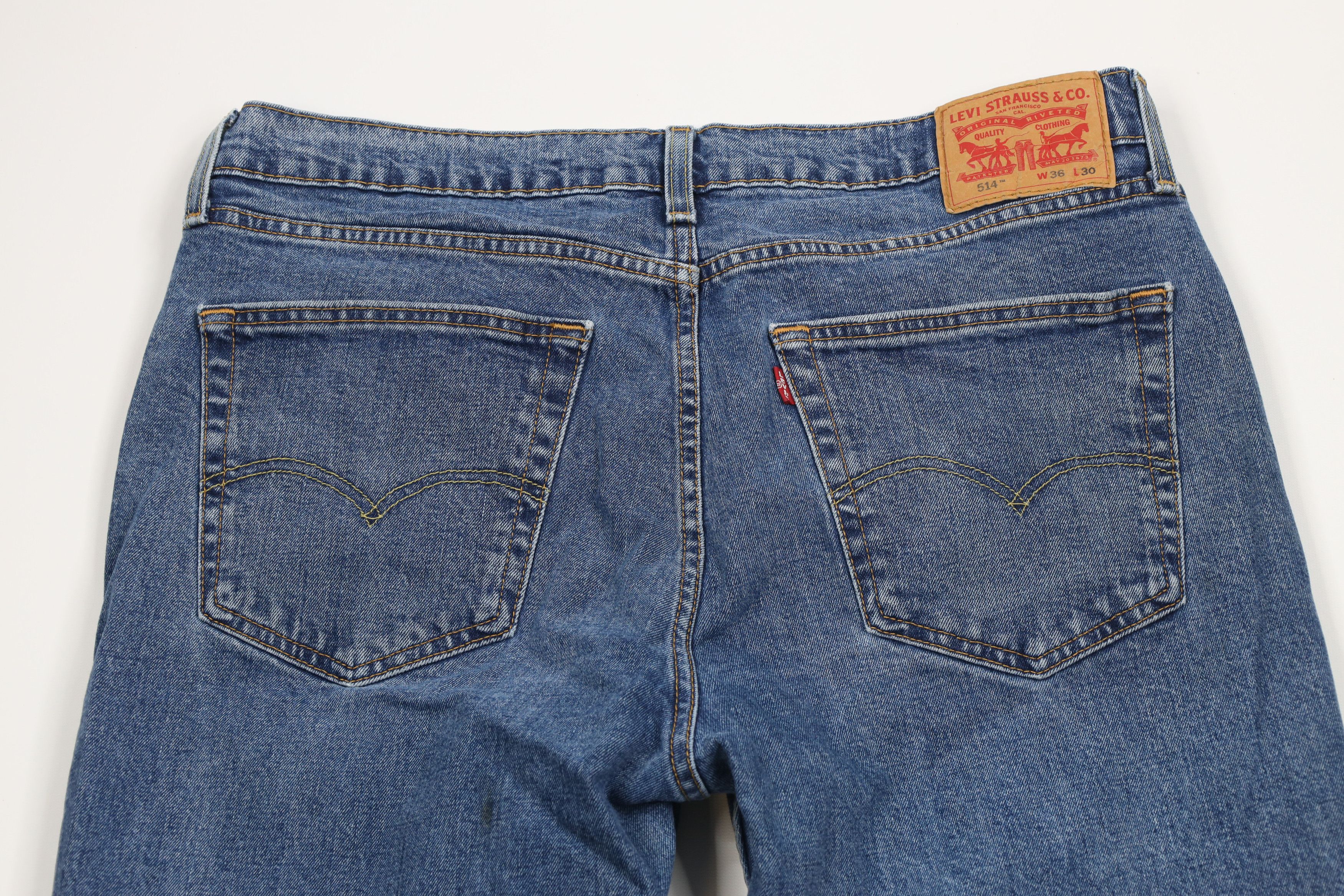 Levi's × Vintage Vintage Y2K Levis 514 Straight Leg Denim Jeans Blue Cotton Size US 36 / EU 52 - 13 Thumbnail