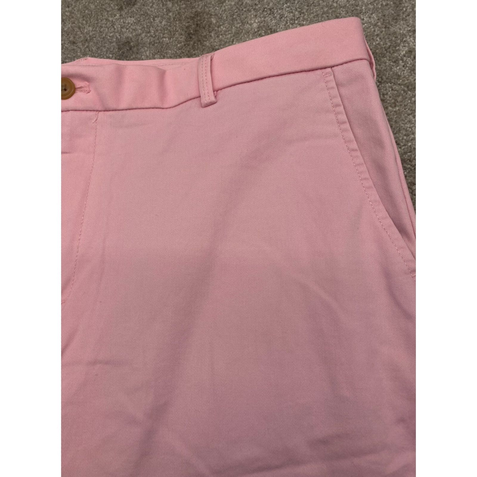 Izod IZOD Saltwater Shorts Men's 36x10 Pink Stretch Flat Front Chino Regular Cotton Spandex Womens? Size US 36 / EU 52 - 3 Thumbnail