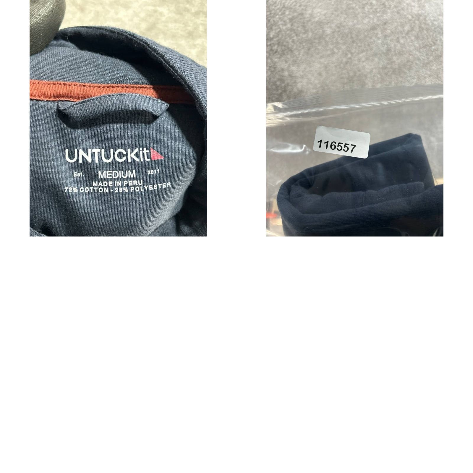 UNTUCKit UNTUCKit Parkson Sweatshirt Mens M Blue Cotton Snap Button Mock Neck Winter Shirt Size US M / EU 48-50 / 2 - 8 Thumbnail
