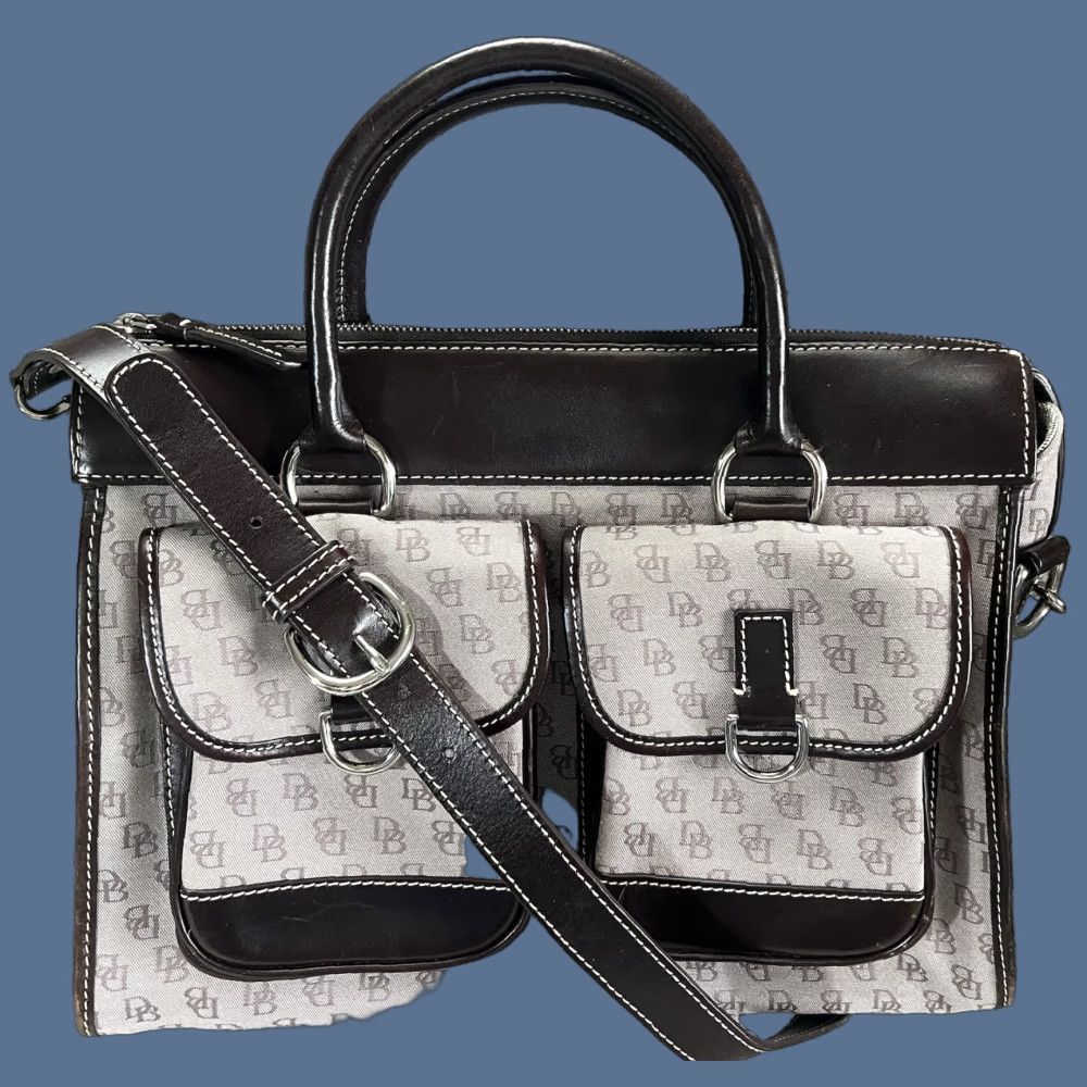 Dooney & Bourke Dooney & Bourke Leather Satchel/Top Handle Bag Crossbody Purse with Removable Strap Black Leather Pockets Silver Hardware Women's Bag 13.75”x10”x4.5” Size ONE SIZE - 1 Thumbnail