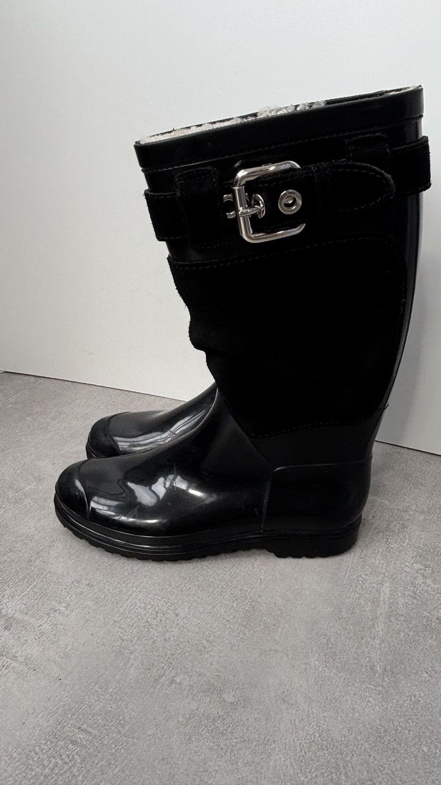 Dolce & Gabbana Dolce & Gabbana D&G Rubber Rain Boots Gumboots Suede Size US 9 / IT 39 - 18 Thumbnail