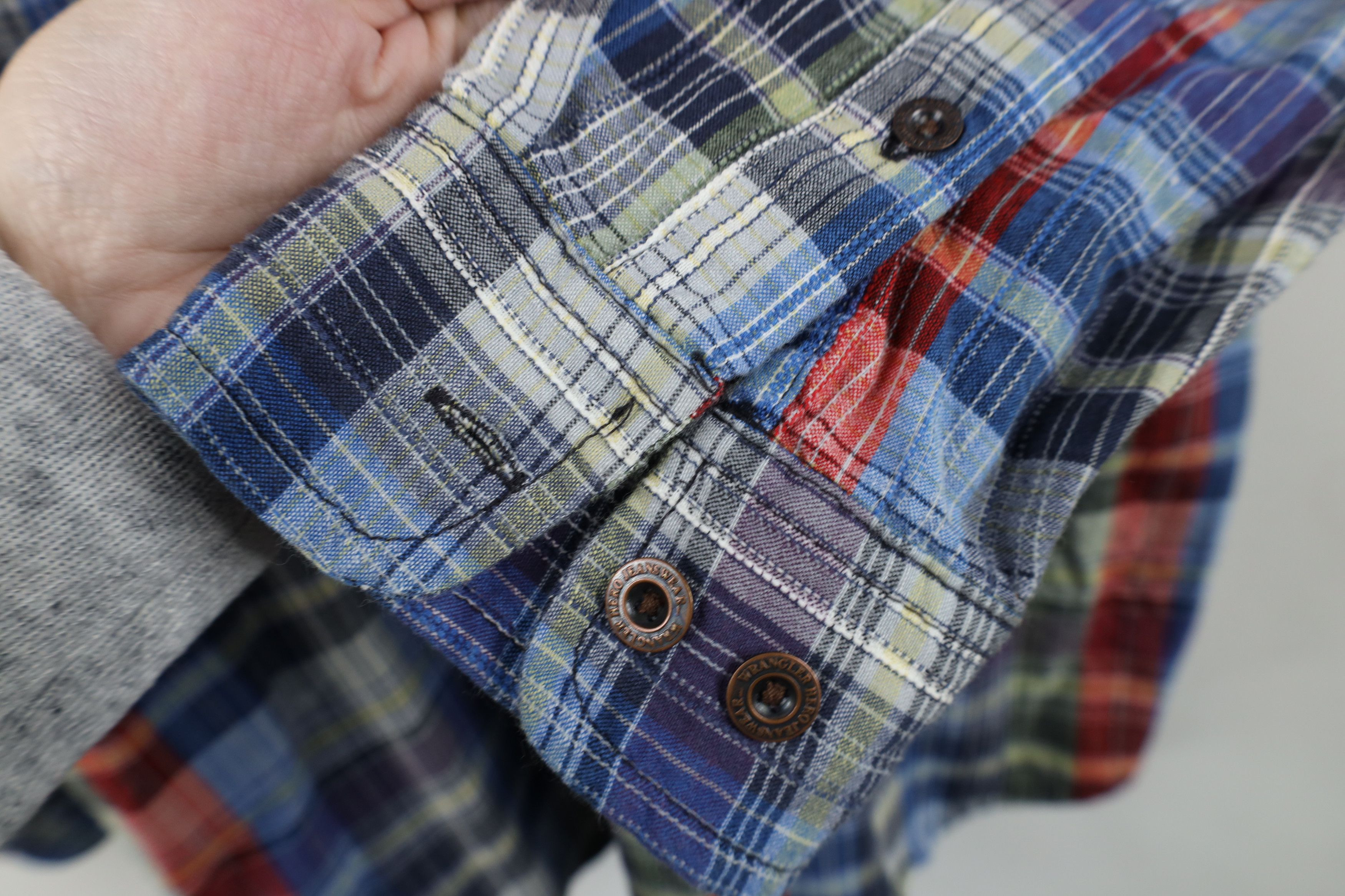 Wrangler Vintage Wrangler Plaid Knit Collared Button Down Shirt Size US M / EU 48-50 / 2 - 5 Thumbnail